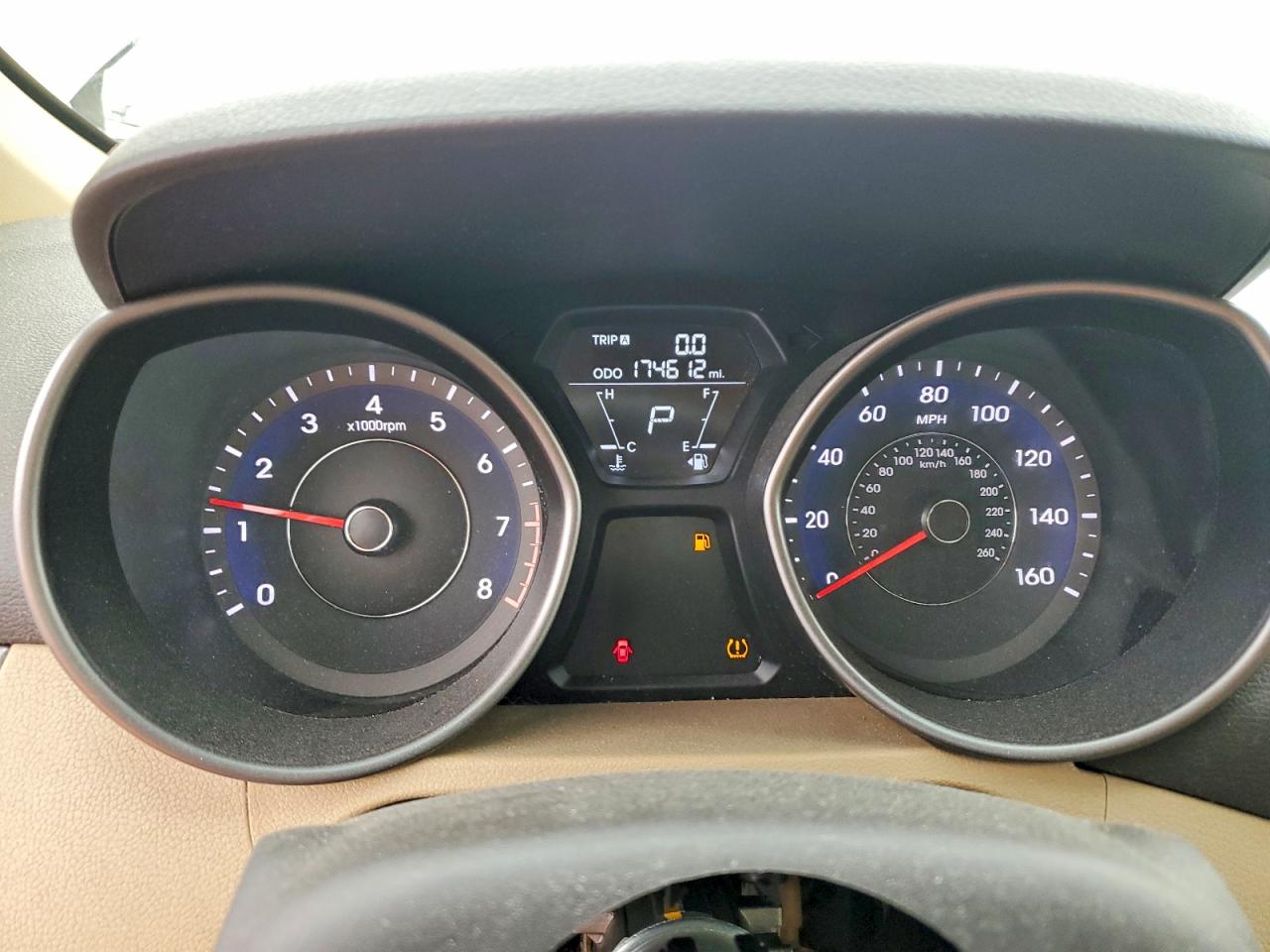 2013 Hyundai Elantra Gls Beige vin: 5NPDH4AE0DH186045