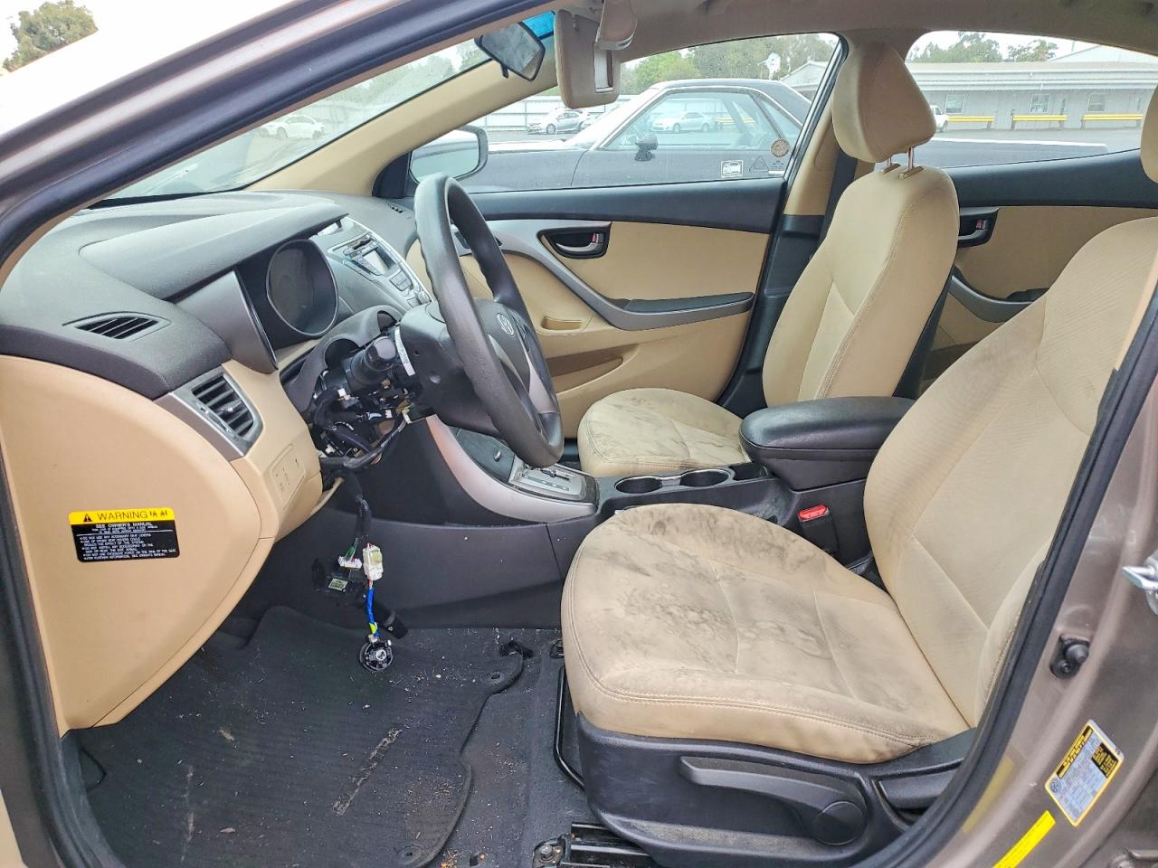 2013 Hyundai Elantra Gls Beige vin: 5NPDH4AE0DH186045