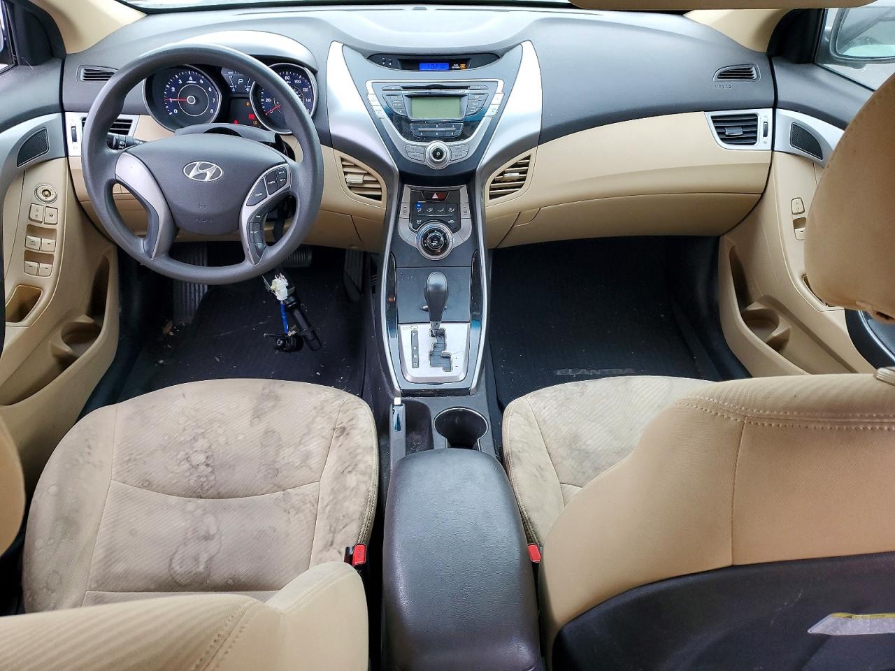 2013 Hyundai Elantra Gls Beige vin: 5NPDH4AE0DH186045