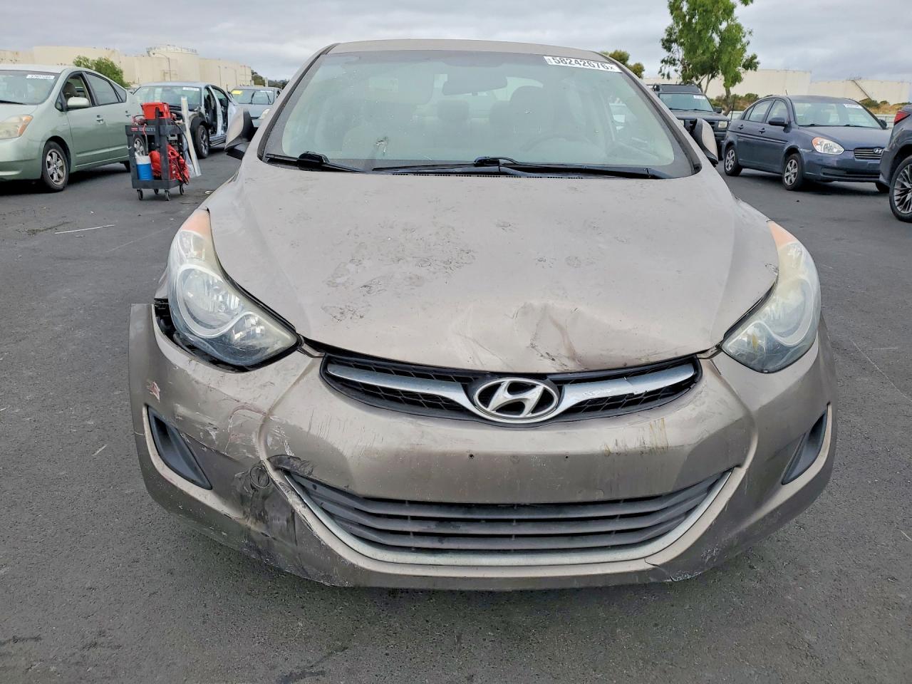 2013 Hyundai Elantra Gls Beige vin: 5NPDH4AE0DH186045