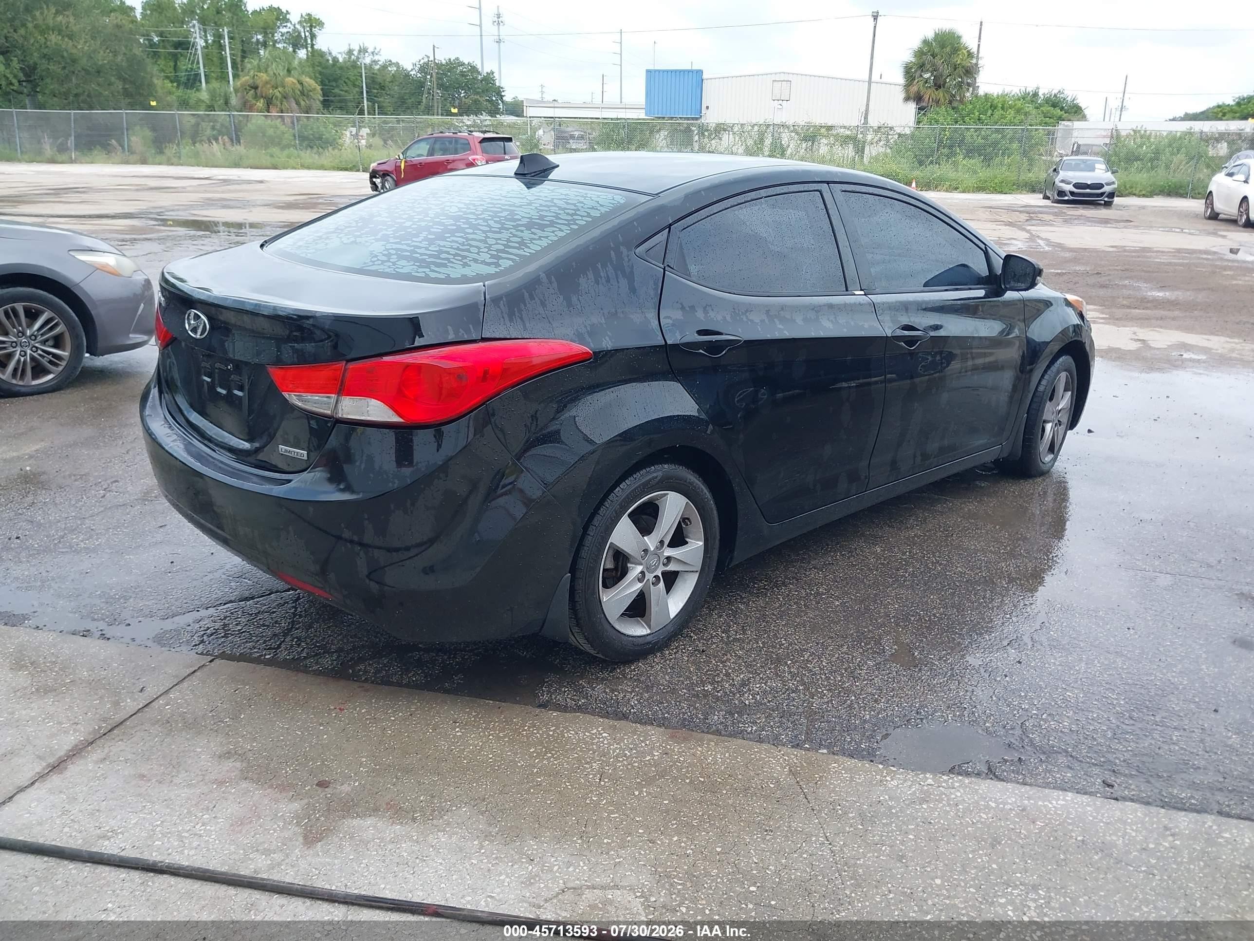 2013 Hyundai Elantra Limited Черный vin: 5NPDH4AE0DH194100