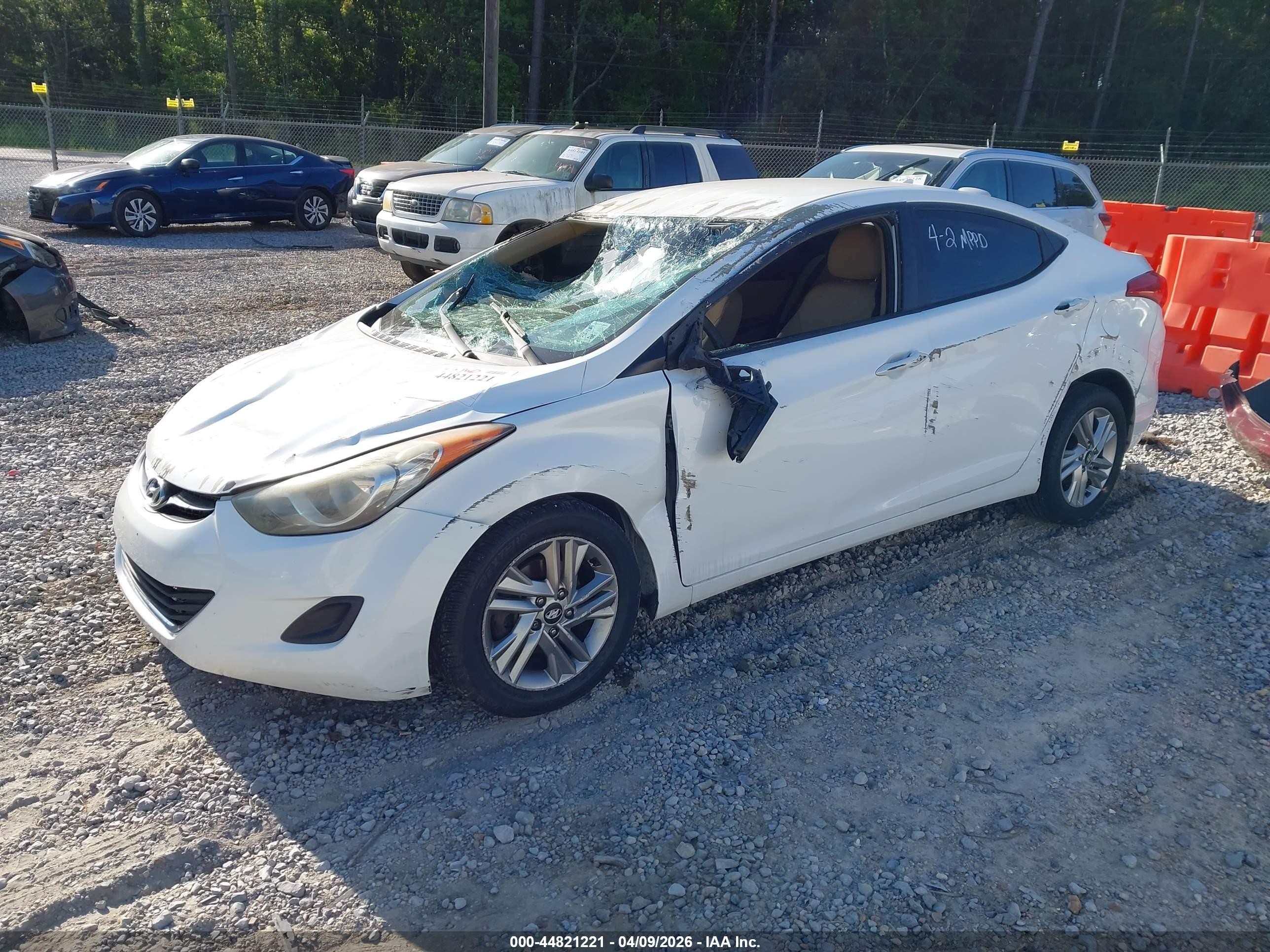 2013 Hyundai Elantra Gls/limited White vin: 5NPDH4AE0DH194405