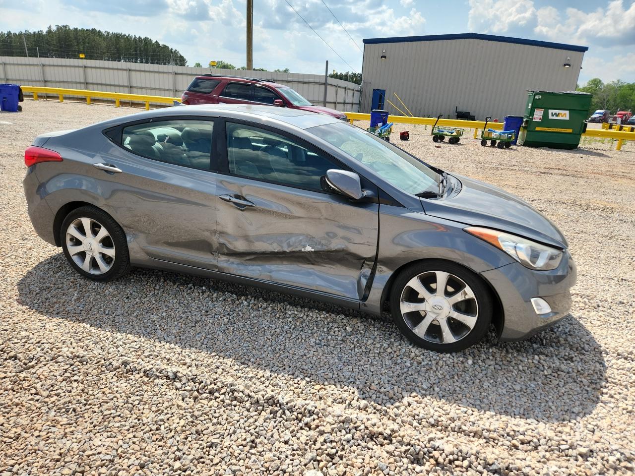 2013 Hyundai Elantra Limited Gray vin: 5NPDH4AE0DH196364
