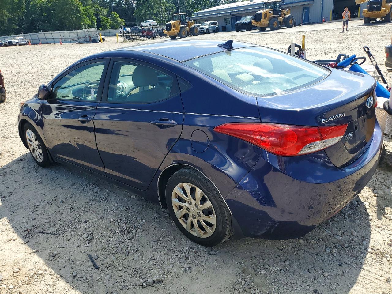 2013 Hyundai Elantra Gls Blue vin: 5NPDH4AE0DH203913