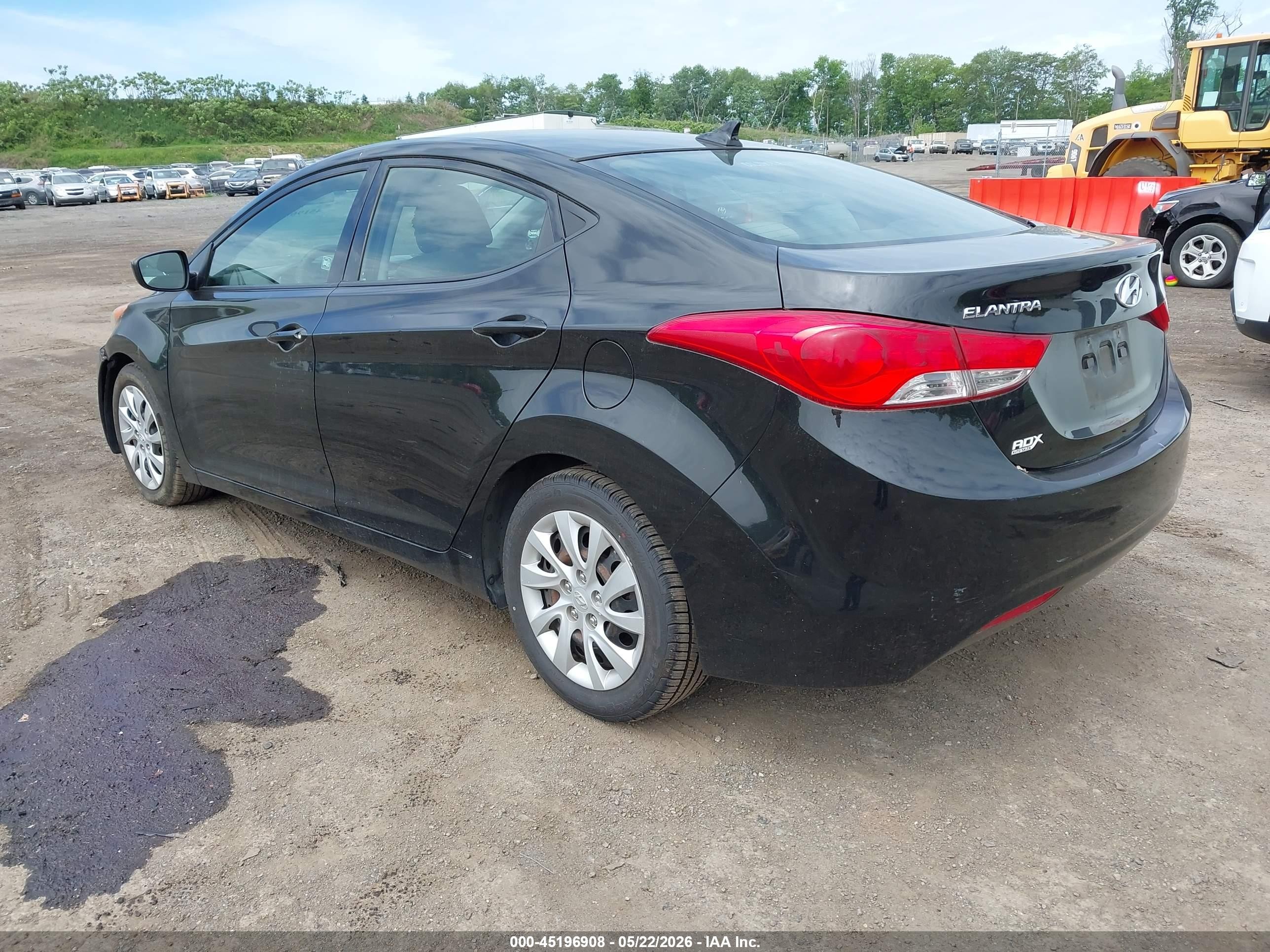 2013 Hyundai Elantra Gls Black vin: 5NPDH4AE0DH205676
