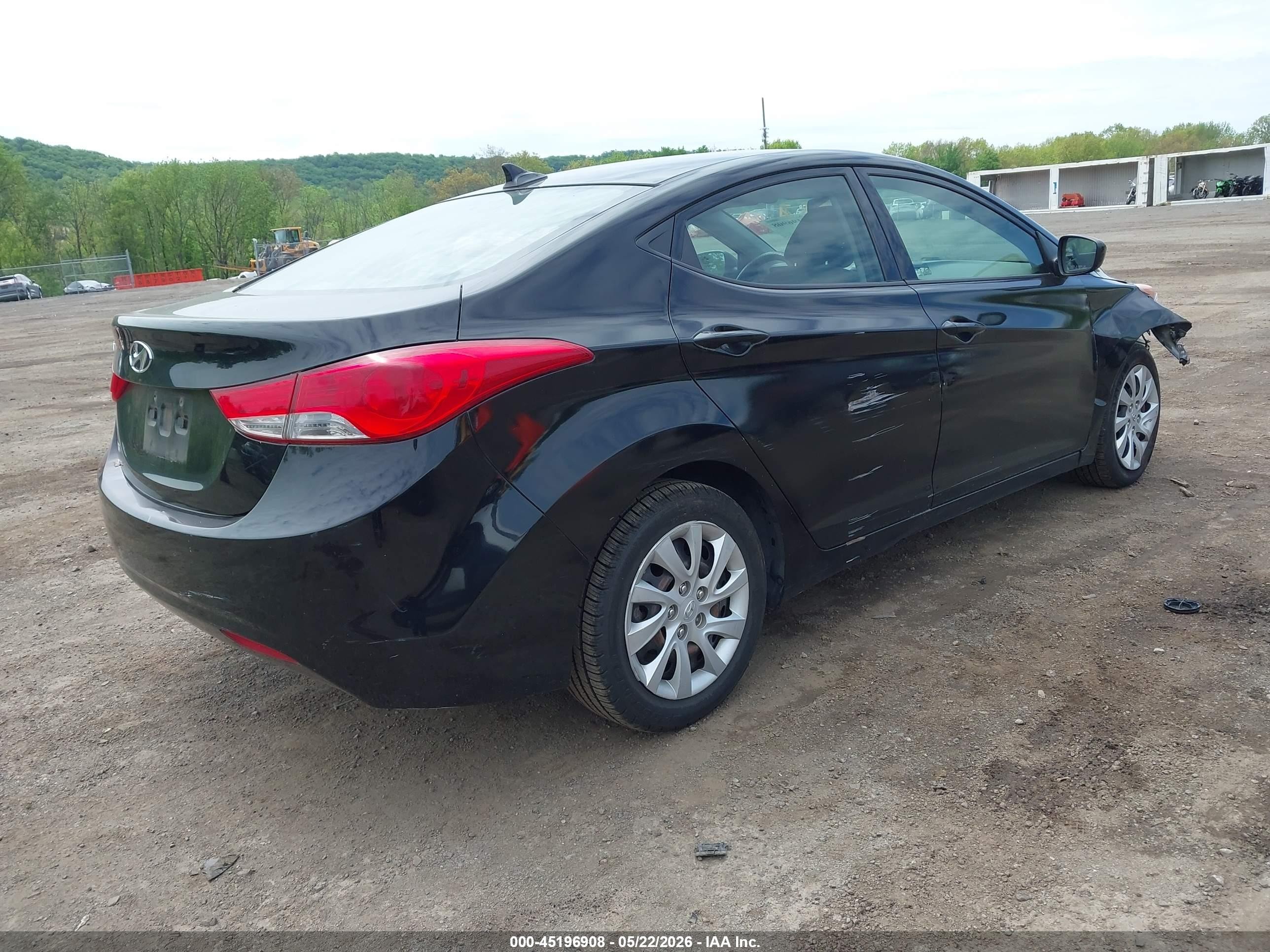 2013 Hyundai Elantra Gls Black vin: 5NPDH4AE0DH205676