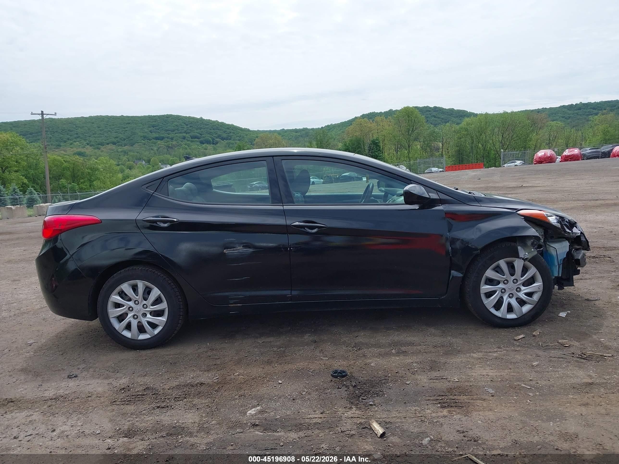 2013 Hyundai Elantra Gls Black vin: 5NPDH4AE0DH205676