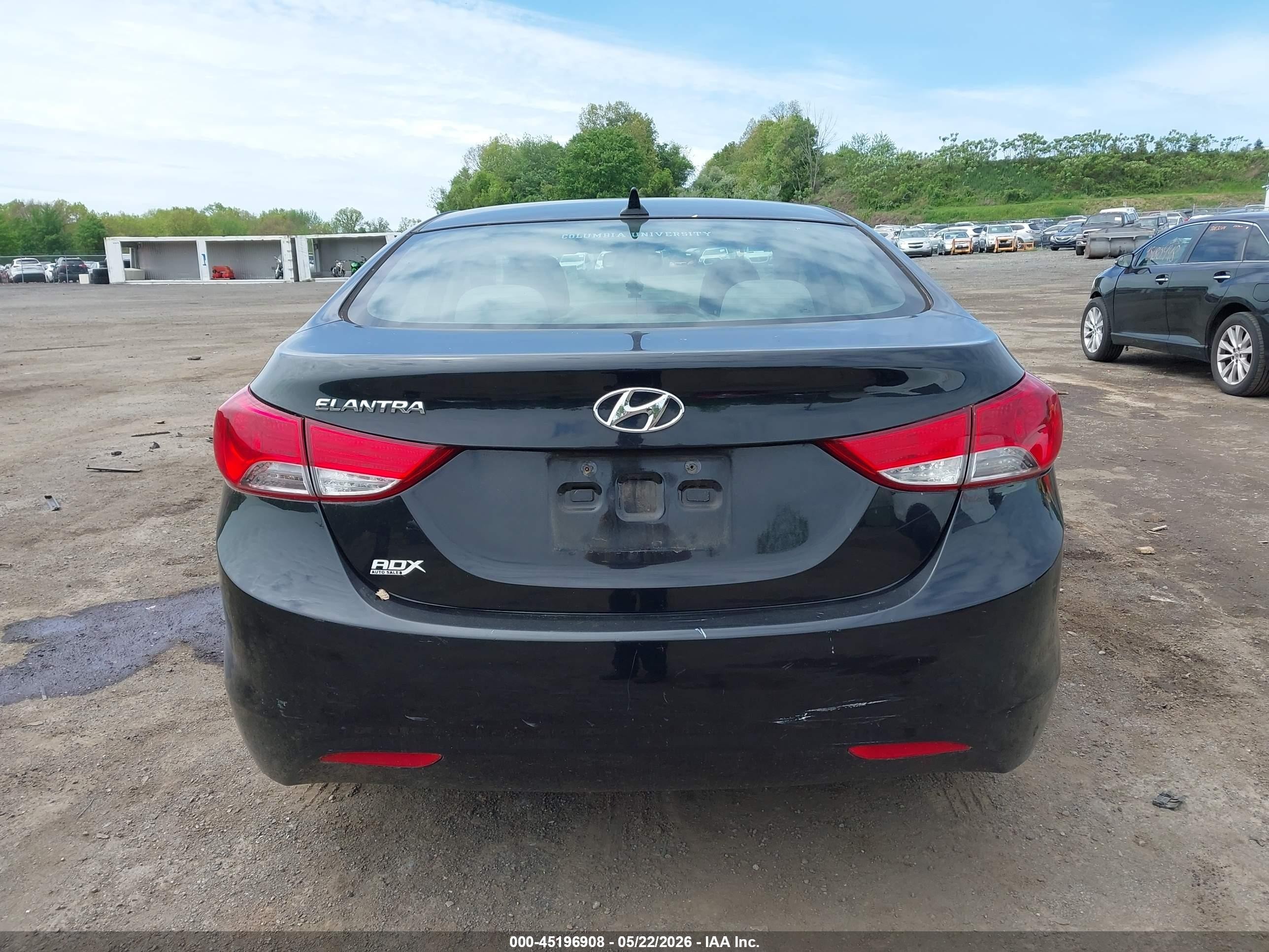 2013 Hyundai Elantra Gls Black vin: 5NPDH4AE0DH205676