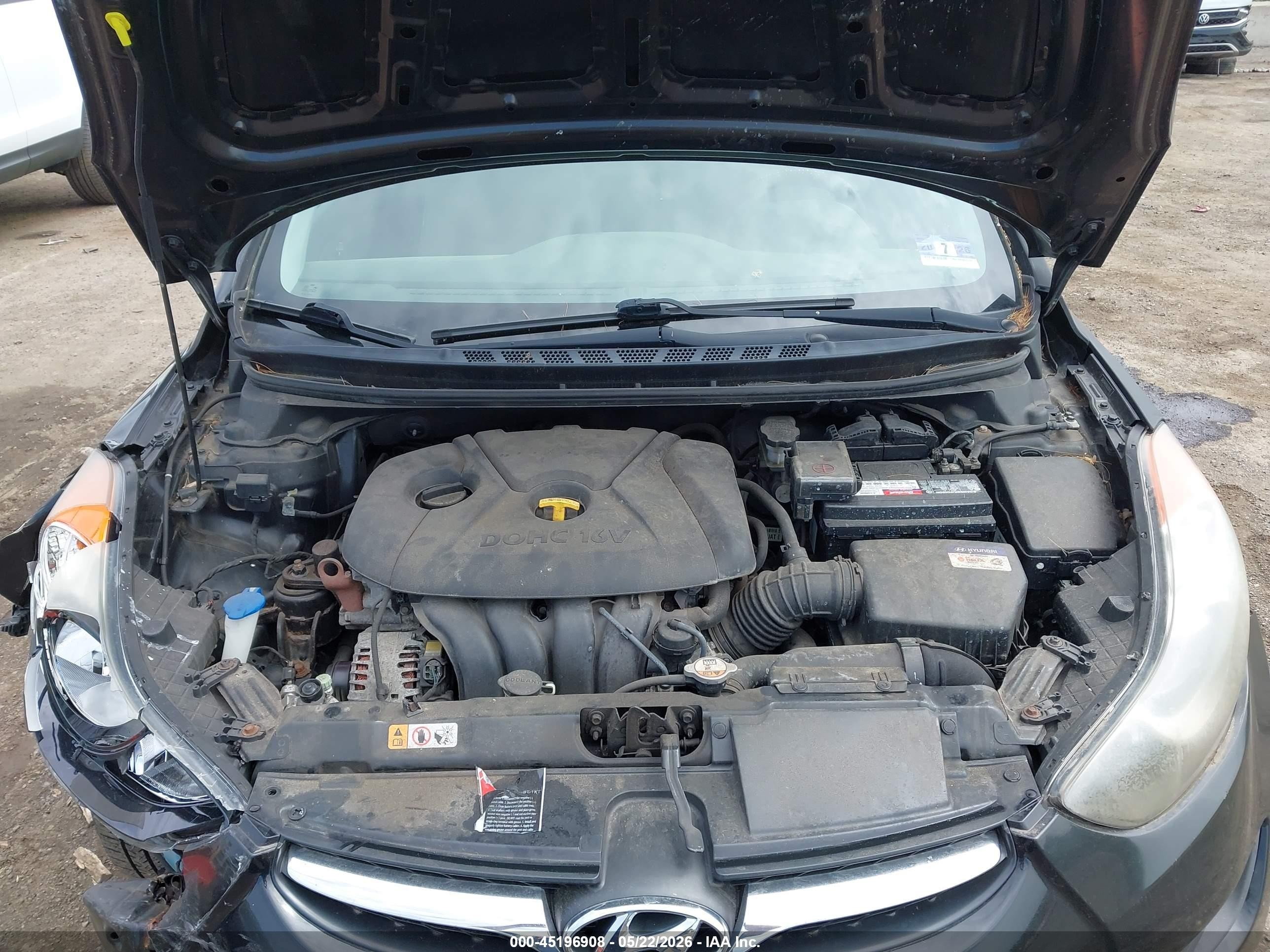 2013 Hyundai Elantra Gls Black vin: 5NPDH4AE0DH205676