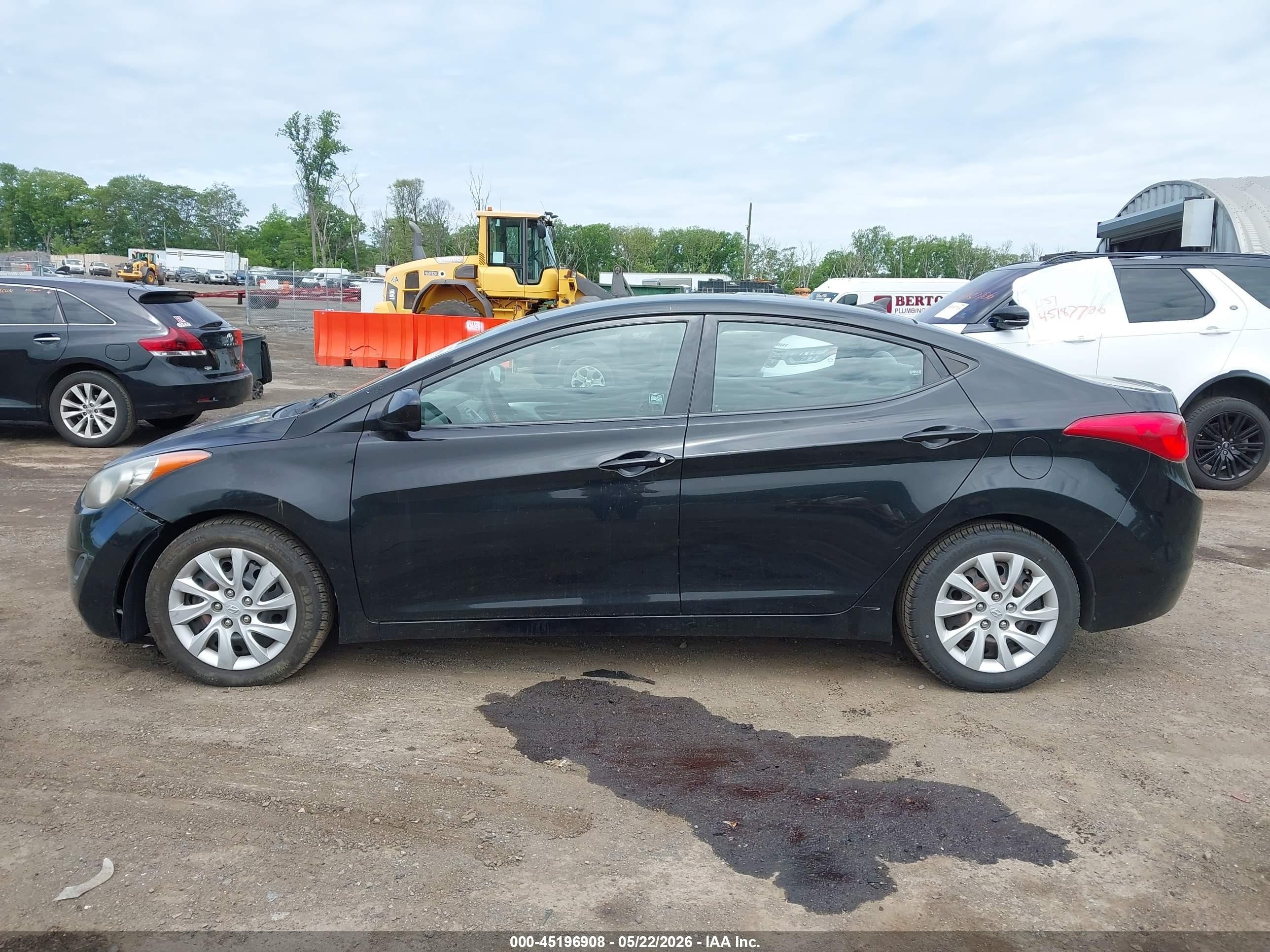 2013 Hyundai Elantra Gls Black vin: 5NPDH4AE0DH205676