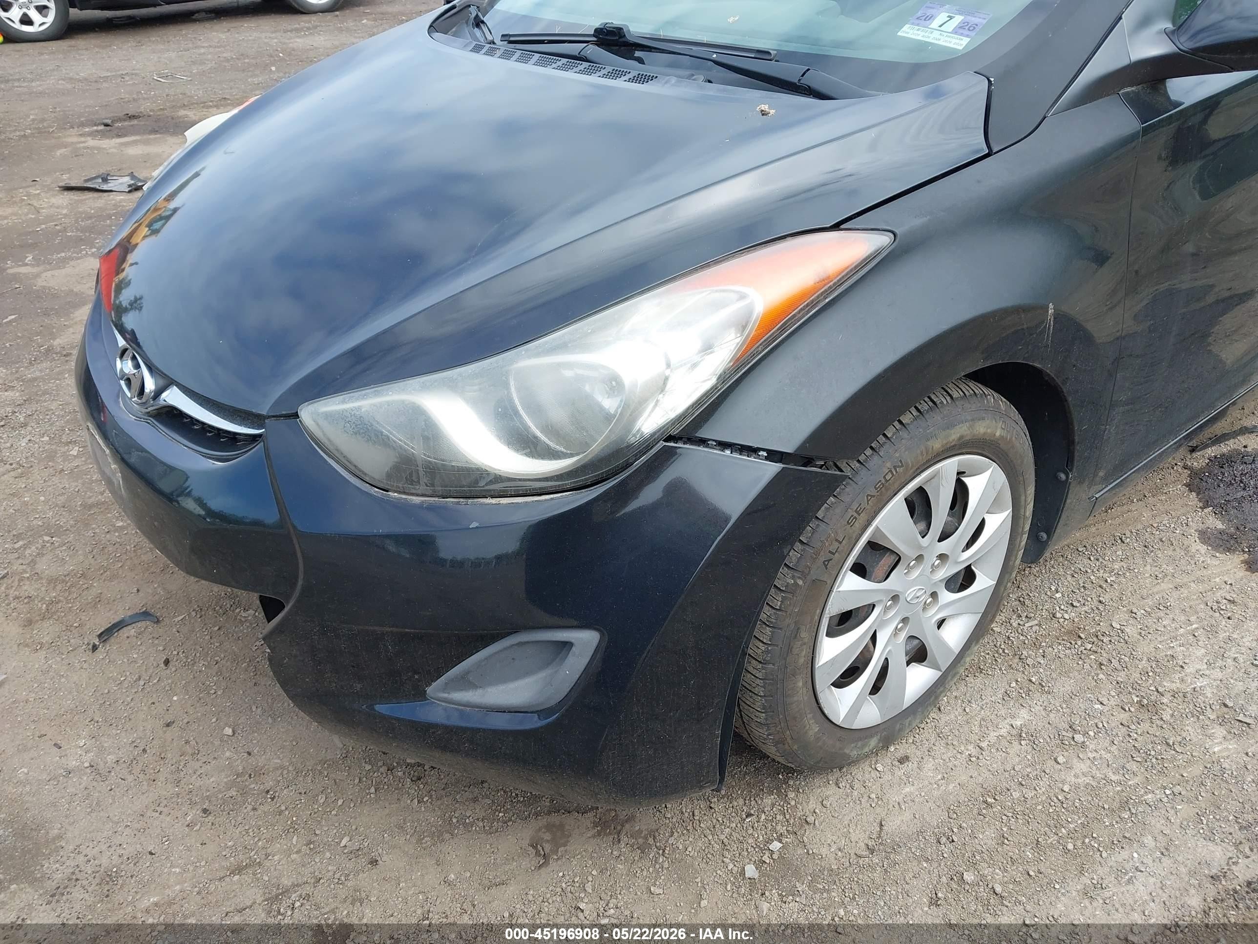 2013 Hyundai Elantra Gls Black vin: 5NPDH4AE0DH205676