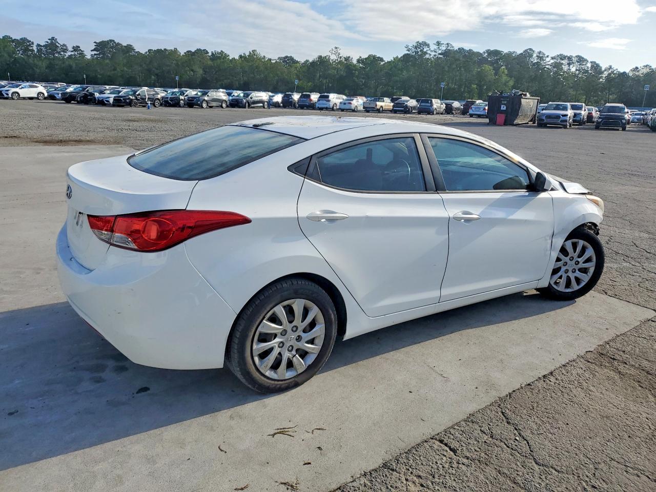 2013 Hyundai Elantra Gls White vin: 5NPDH4AE0DH206911