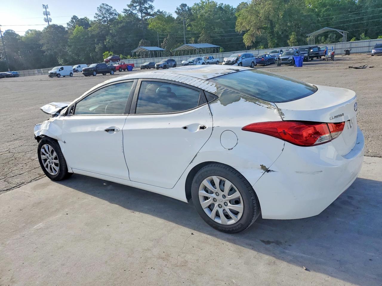 2013 Hyundai Elantra Gls White vin: 5NPDH4AE0DH206911