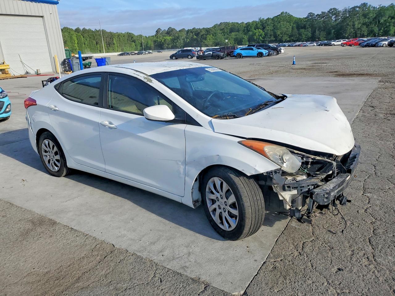 2013 Hyundai Elantra Gls White vin: 5NPDH4AE0DH206911