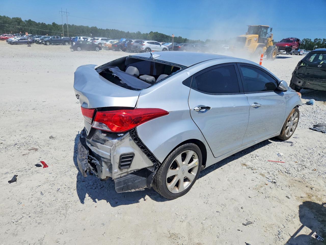 2013 Hyundai Elantra Limited Silver vin: 5NPDH4AE0DH209257