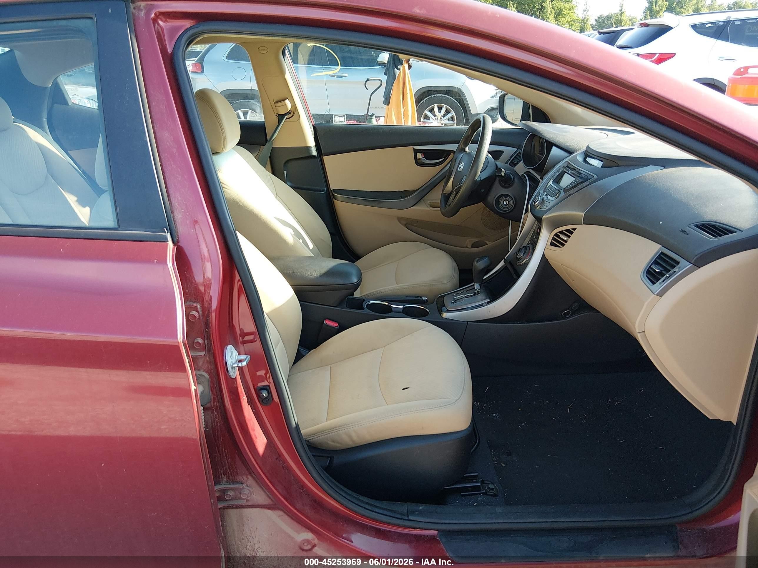 2013 Hyundai Elantra Gls Red vin: 5NPDH4AE0DH211218