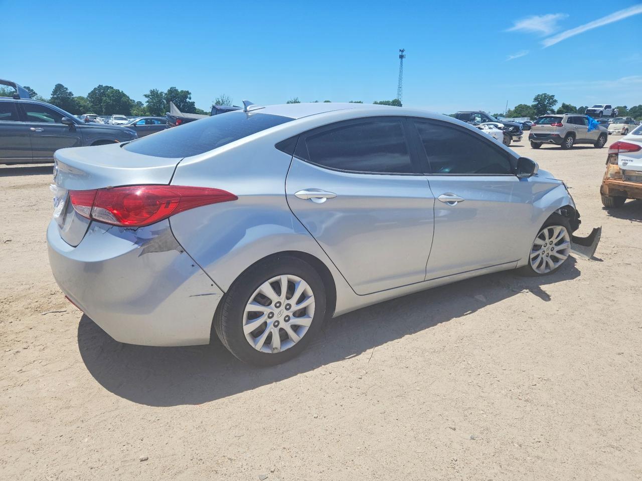 2013 Hyundai Elantra Gls Silver vin: 5NPDH4AE0DH212496