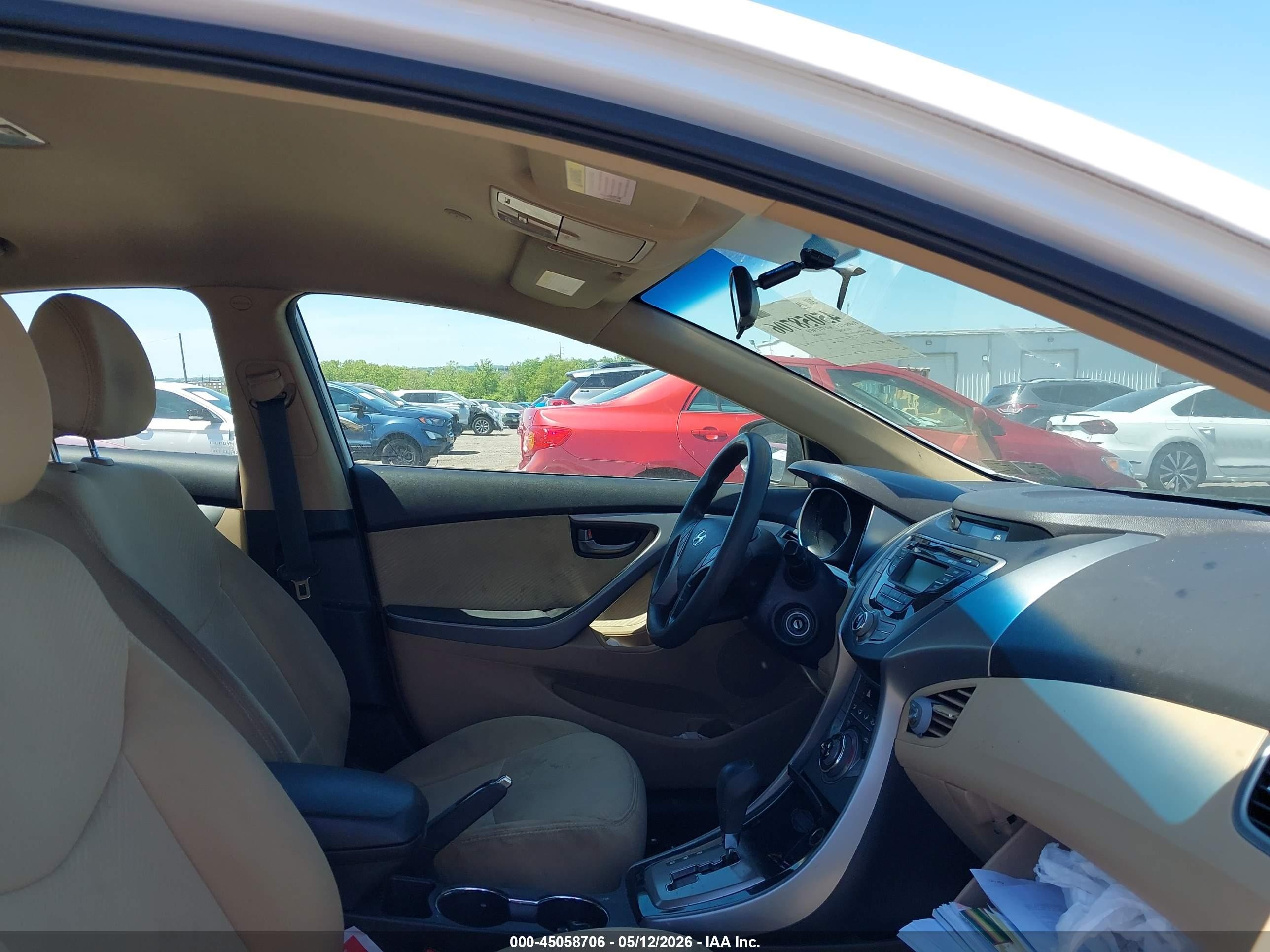 2013 Hyundai Elantra Gls White vin: 5NPDH4AE0DH216581