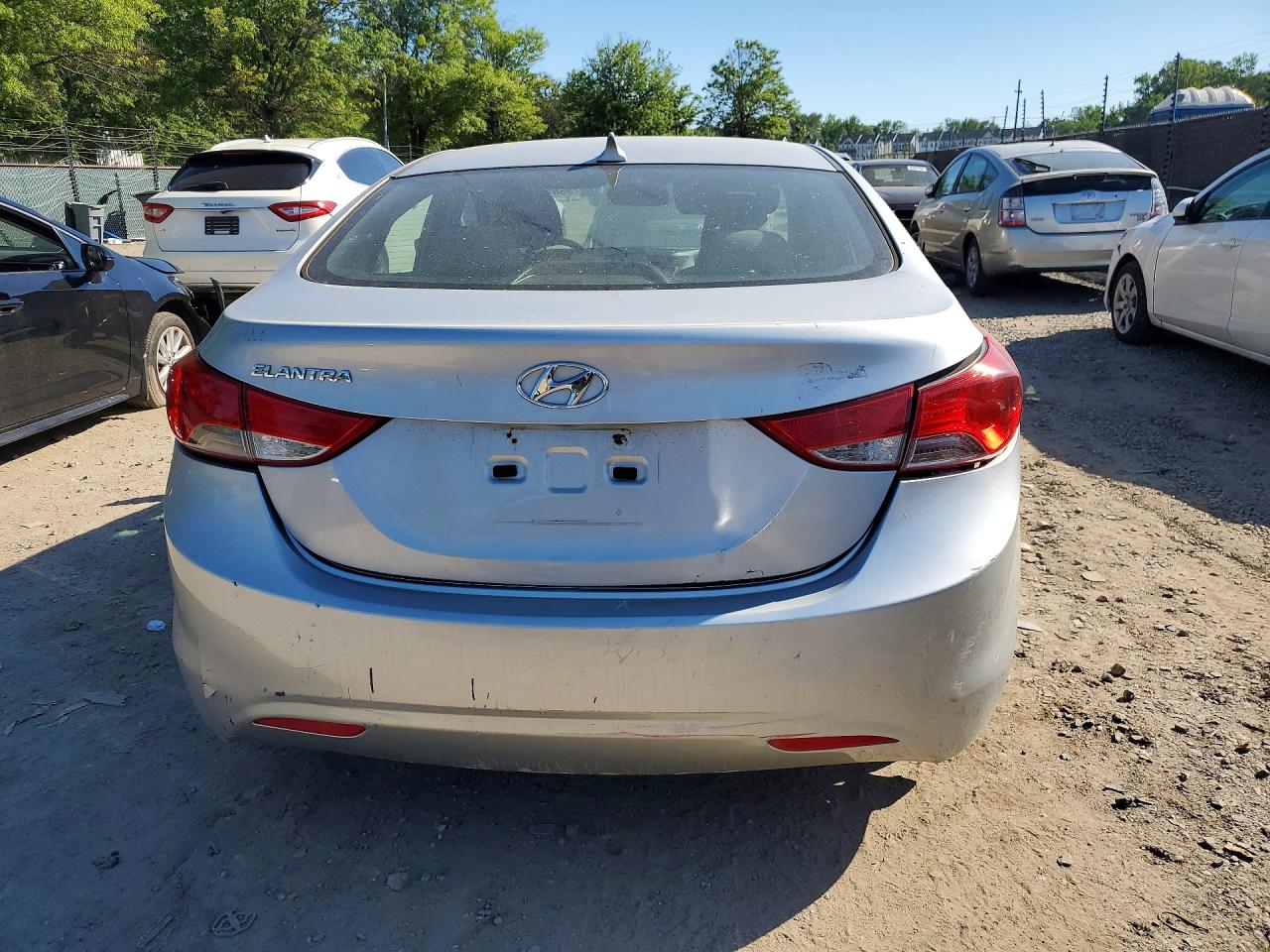 2013 Hyundai Elantra Gls Silver vin: 5NPDH4AE0DH228715