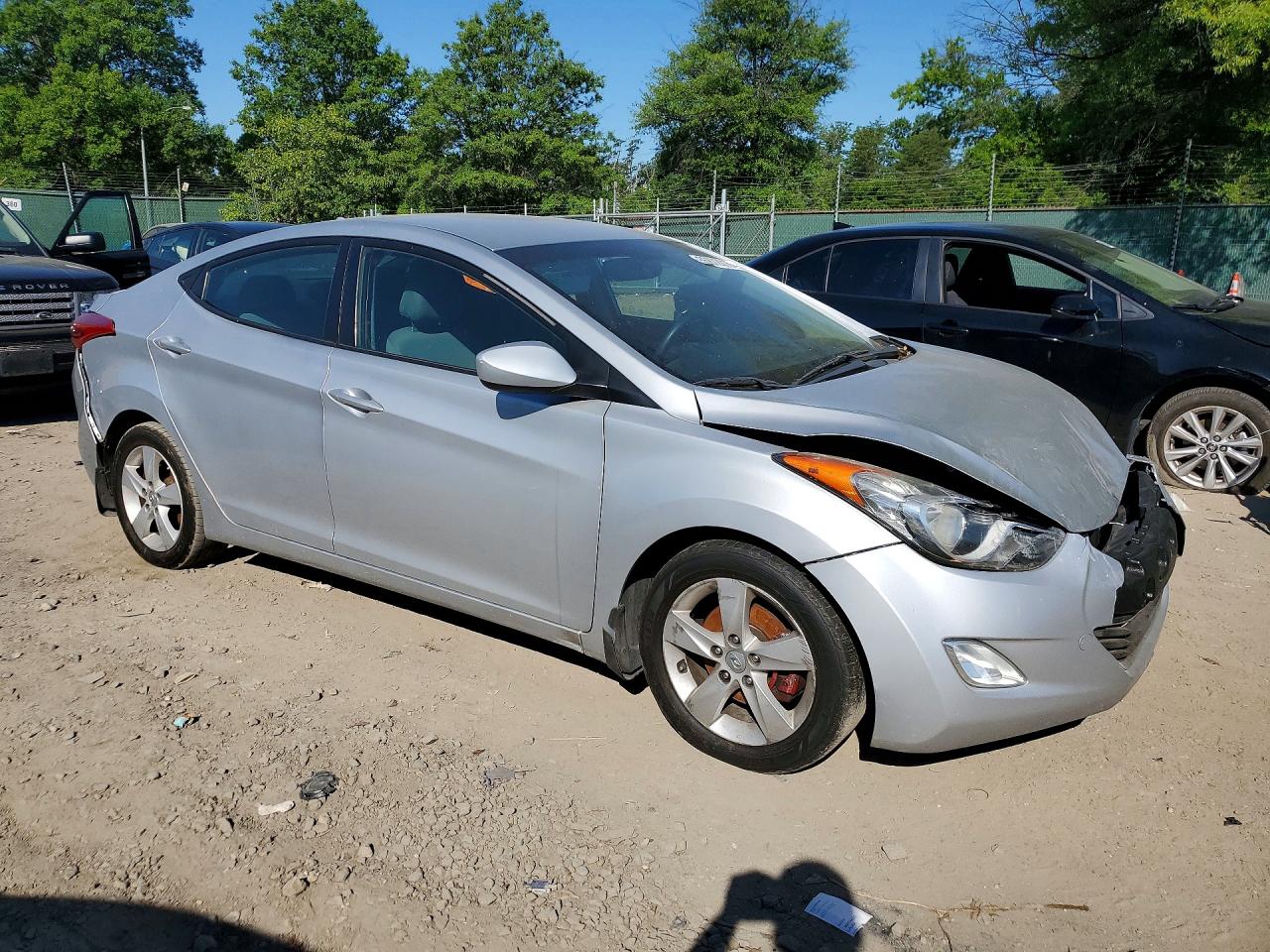 2013 Hyundai Elantra Gls Silver vin: 5NPDH4AE0DH228715