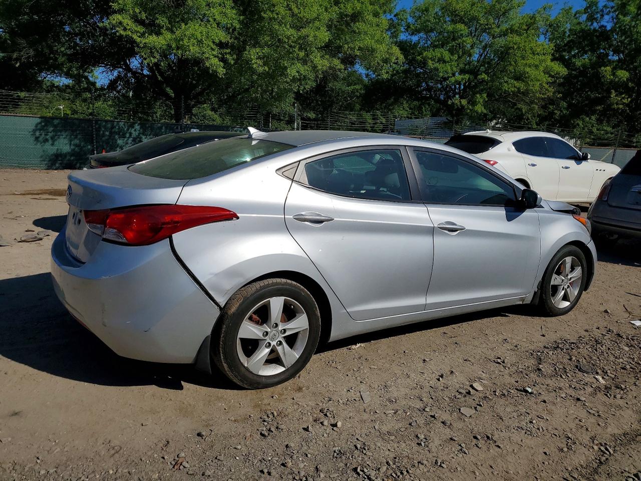 2013 Hyundai Elantra Gls Silver vin: 5NPDH4AE0DH228715