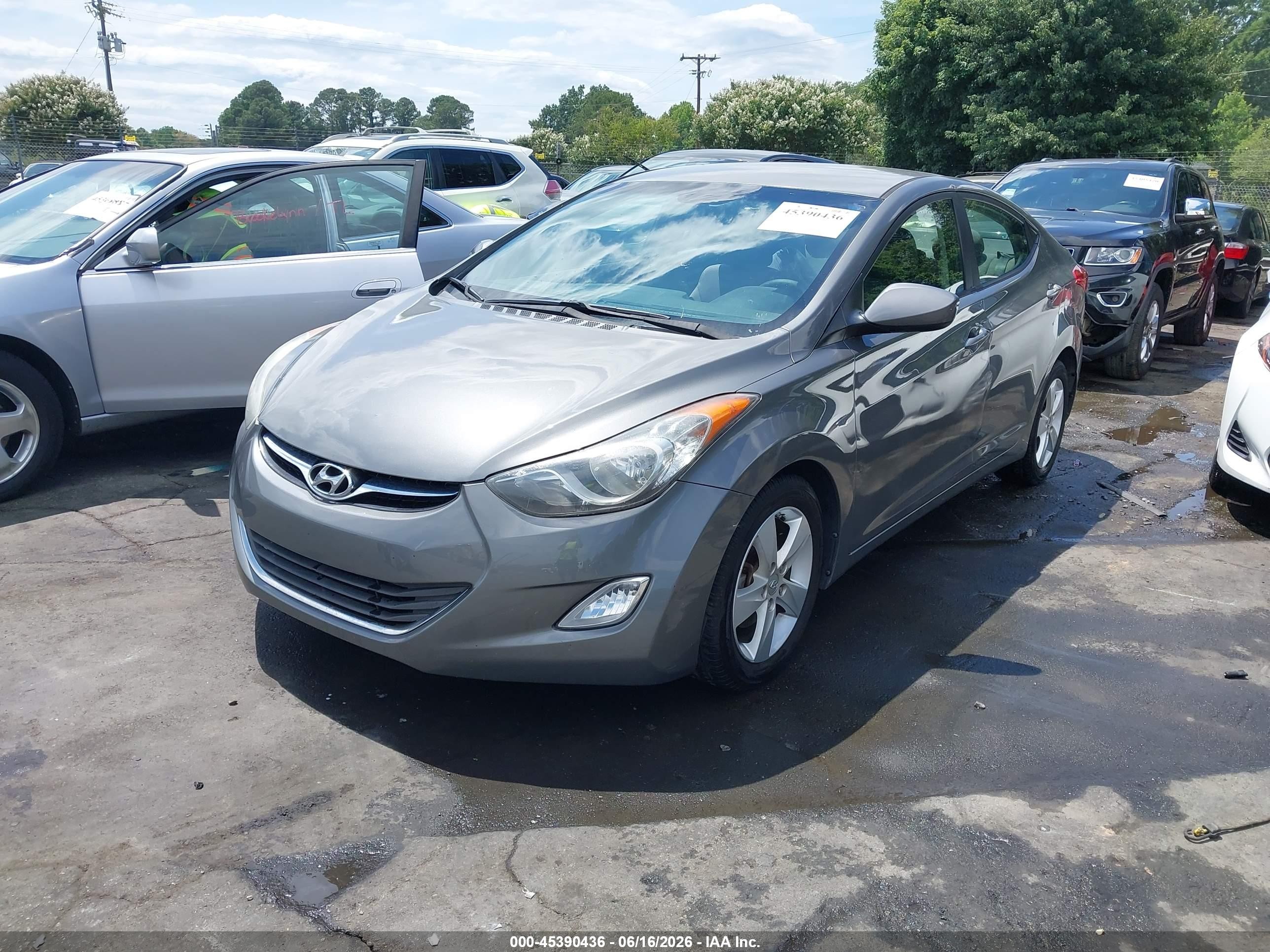 2013 Hyundai Elantra Gls Gray vin: 5NPDH4AE0DH233039