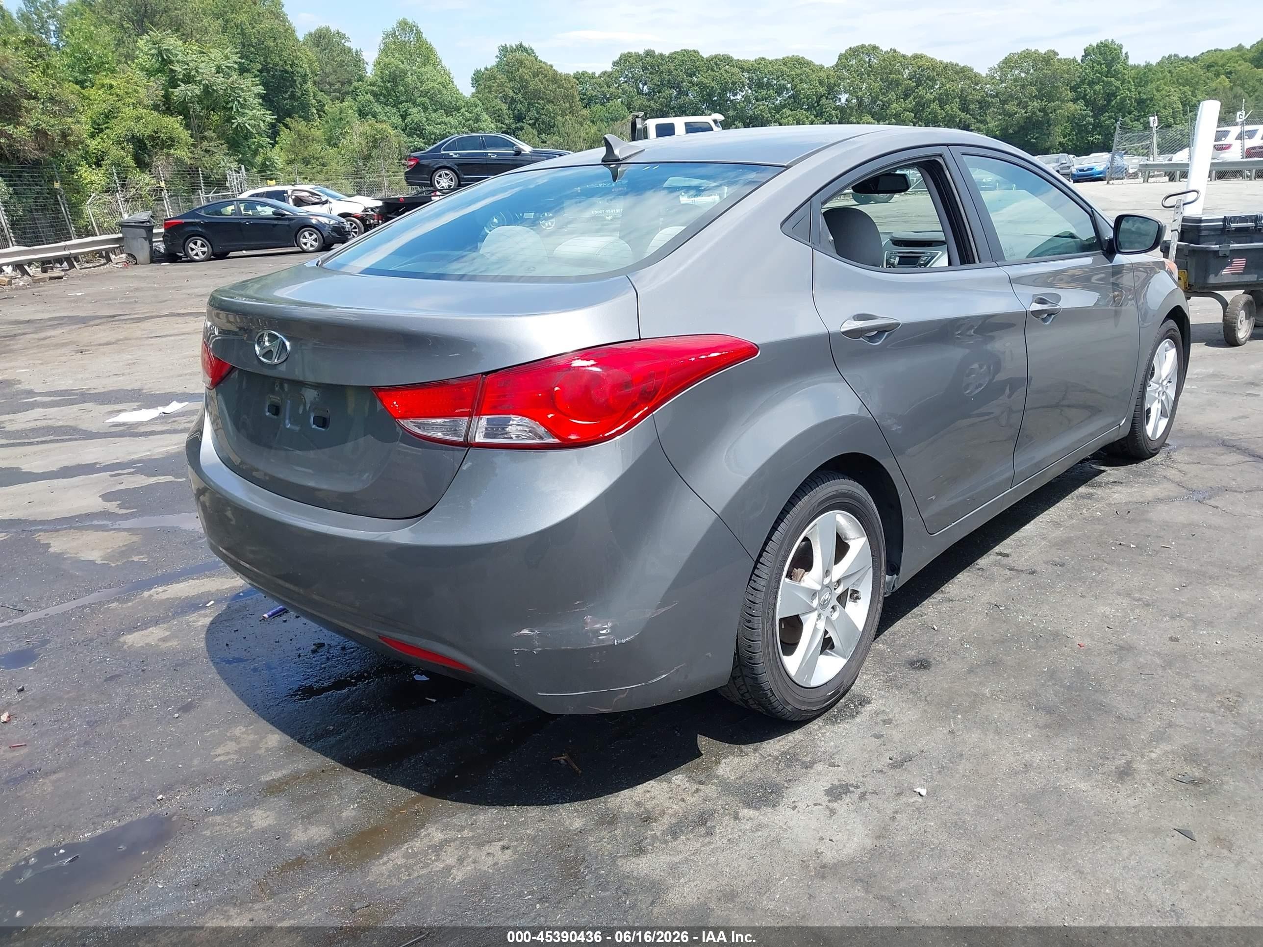 2013 Hyundai Elantra Gls Gray vin: 5NPDH4AE0DH233039