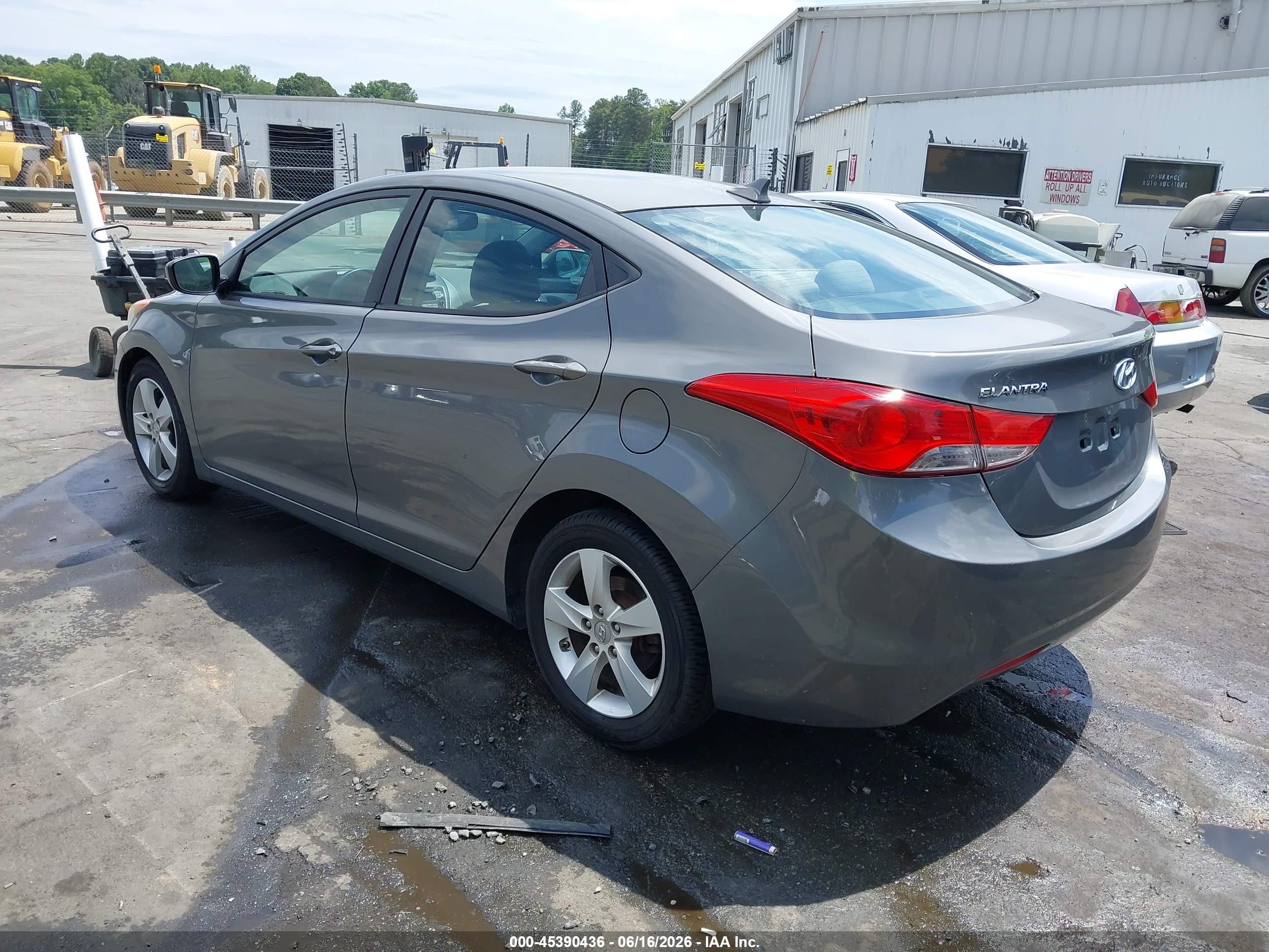 2013 Hyundai Elantra Gls Gray vin: 5NPDH4AE0DH233039