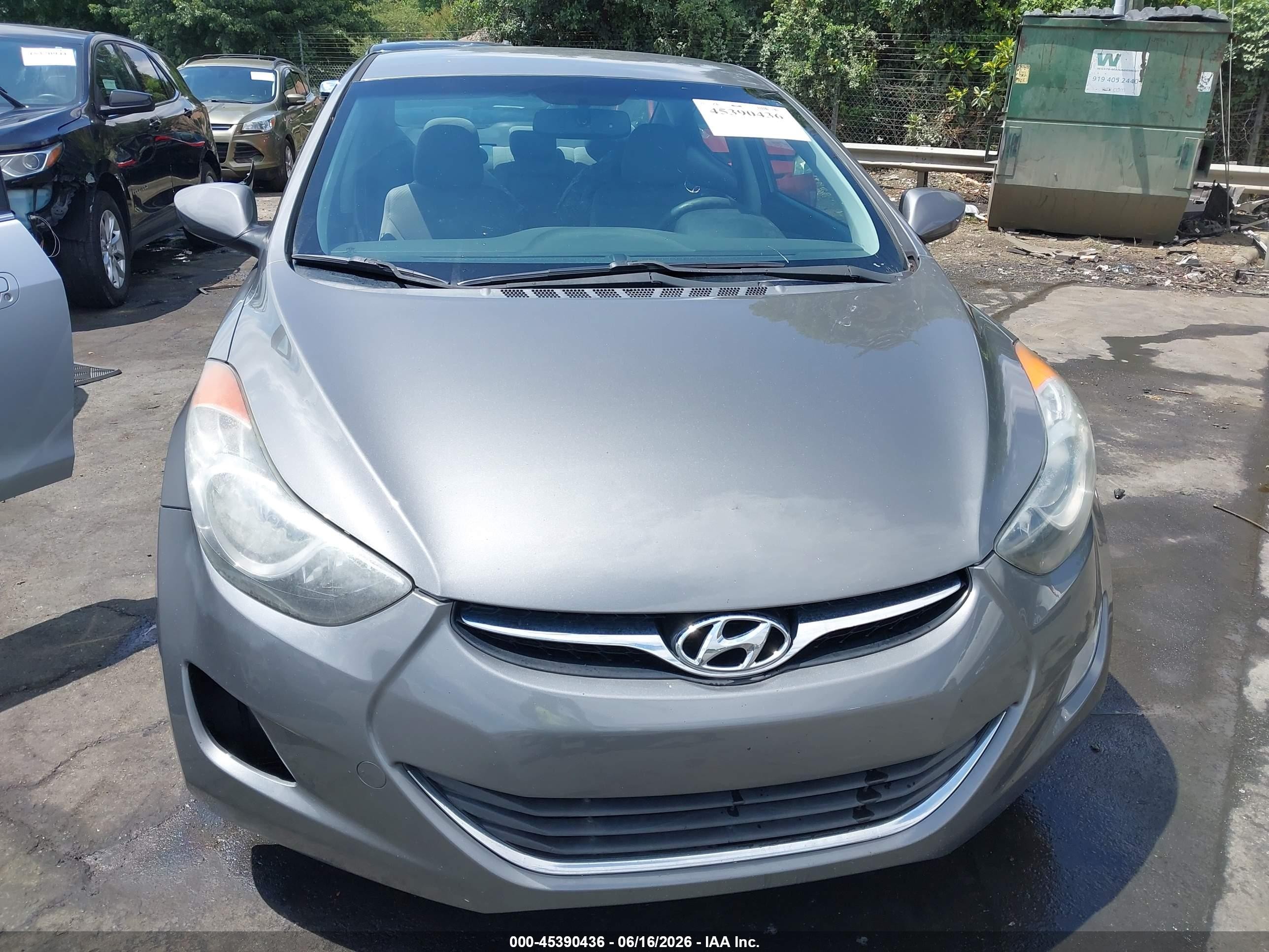2013 Hyundai Elantra Gls Gray vin: 5NPDH4AE0DH233039