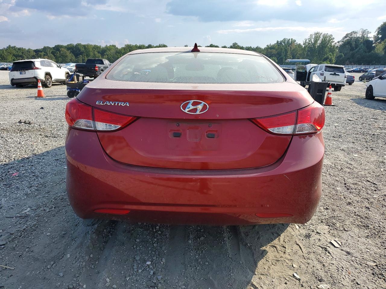 2013 Hyundai Elantra Gls Burgundy vin: 5NPDH4AE0DH237866