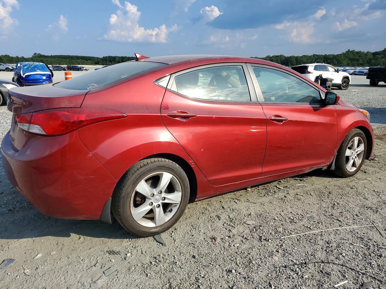 2013 Hyundai Elantra Gls Burgundy vin: 5NPDH4AE0DH237866