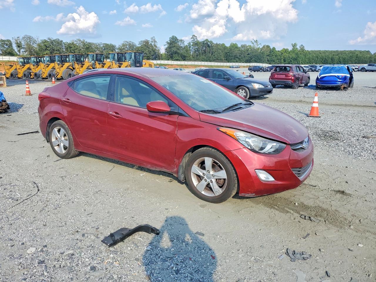 2013 Hyundai Elantra Gls Burgundy vin: 5NPDH4AE0DH237866