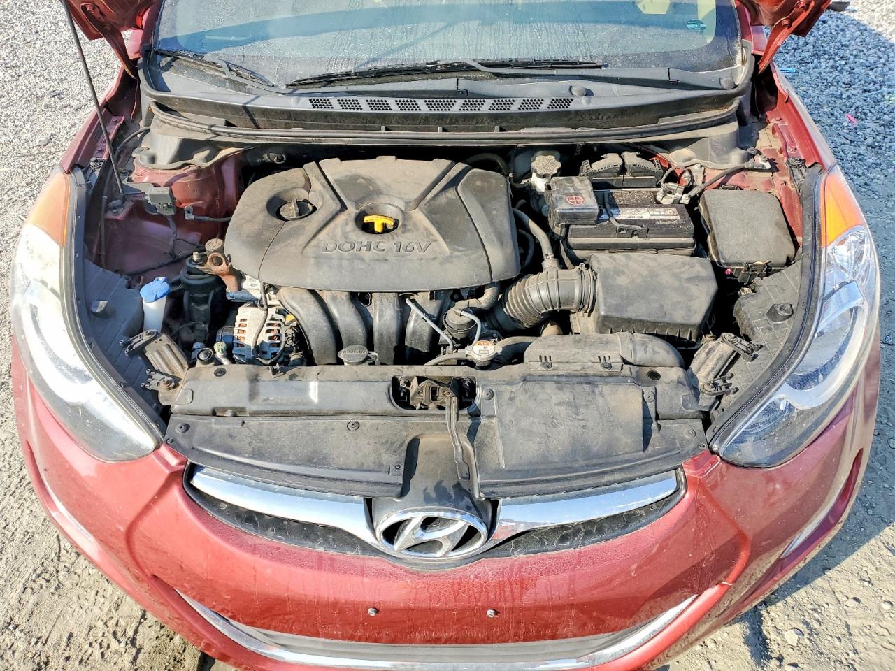 2013 Hyundai Elantra Gls Burgundy vin: 5NPDH4AE0DH237866