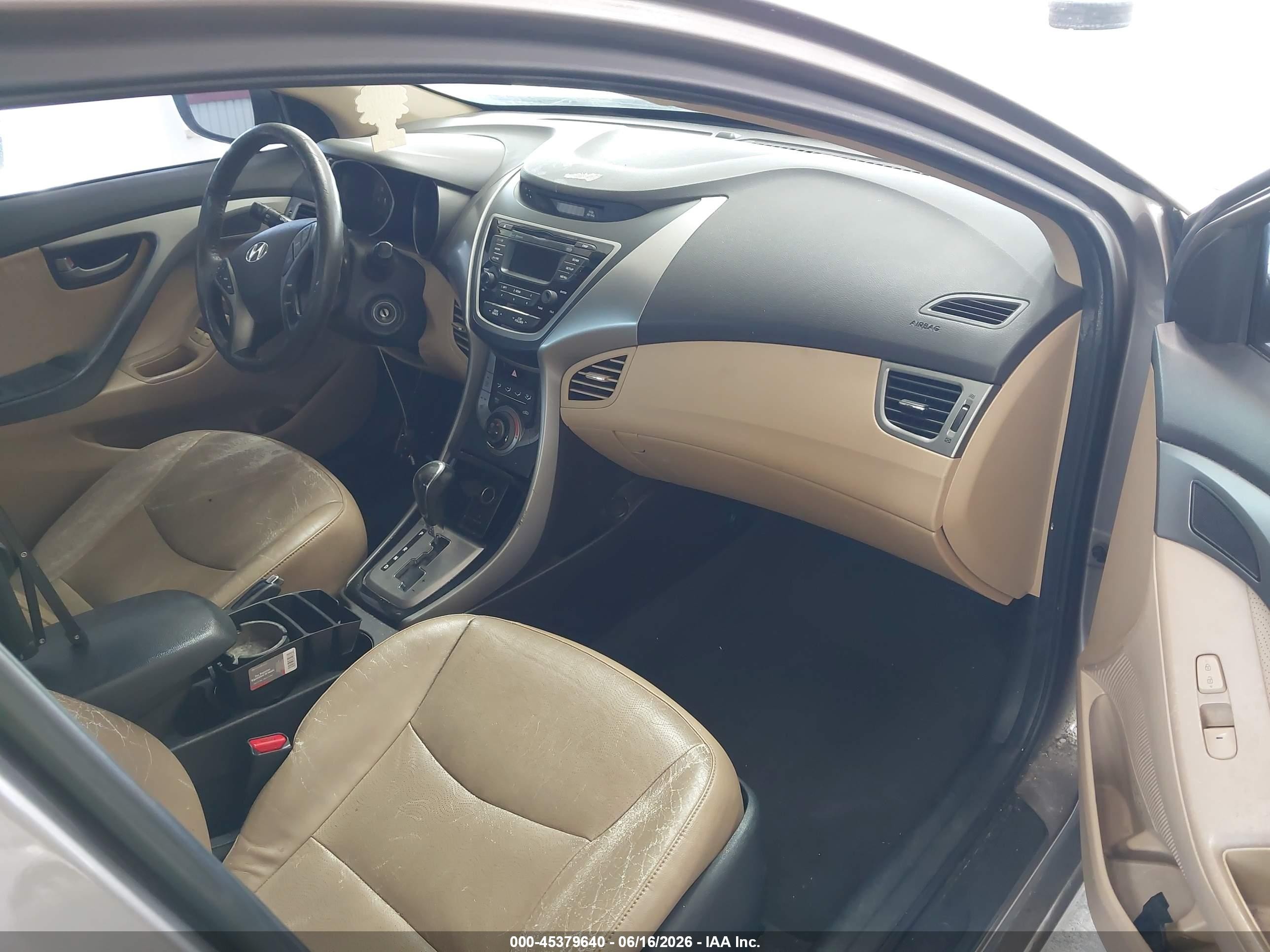 2013 Hyundai Elantra Limited Brown vin: 5NPDH4AE0DH240511