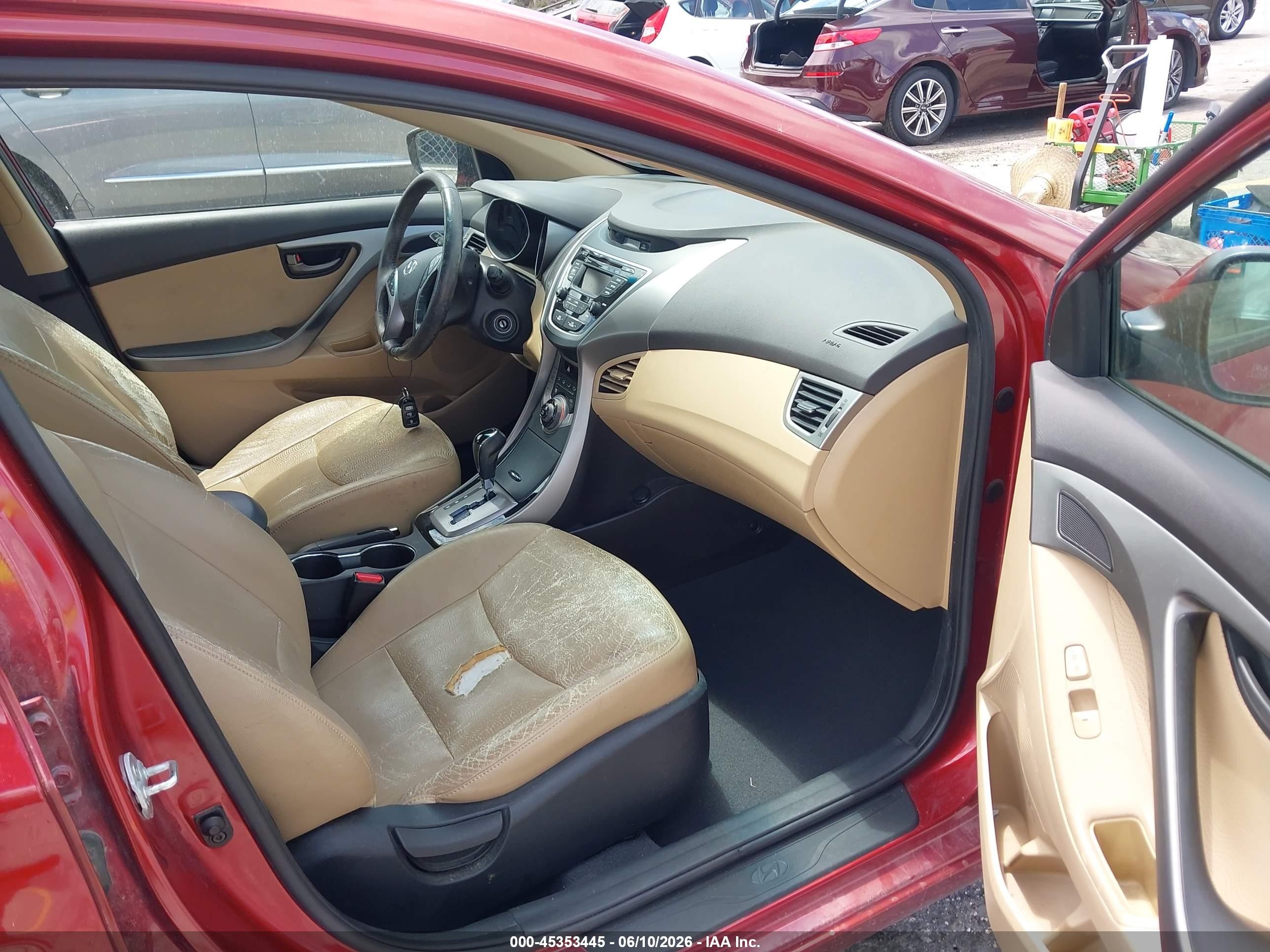 2013 Hyundai Elantra Limited Red vin: 5NPDH4AE0DH242405