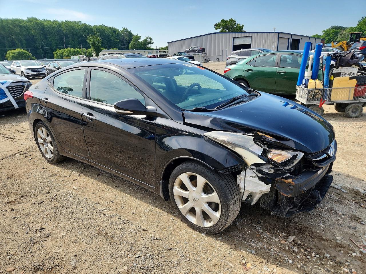 2013 Hyundai Elantra Limited Black vin: 5NPDH4AE0DH243442