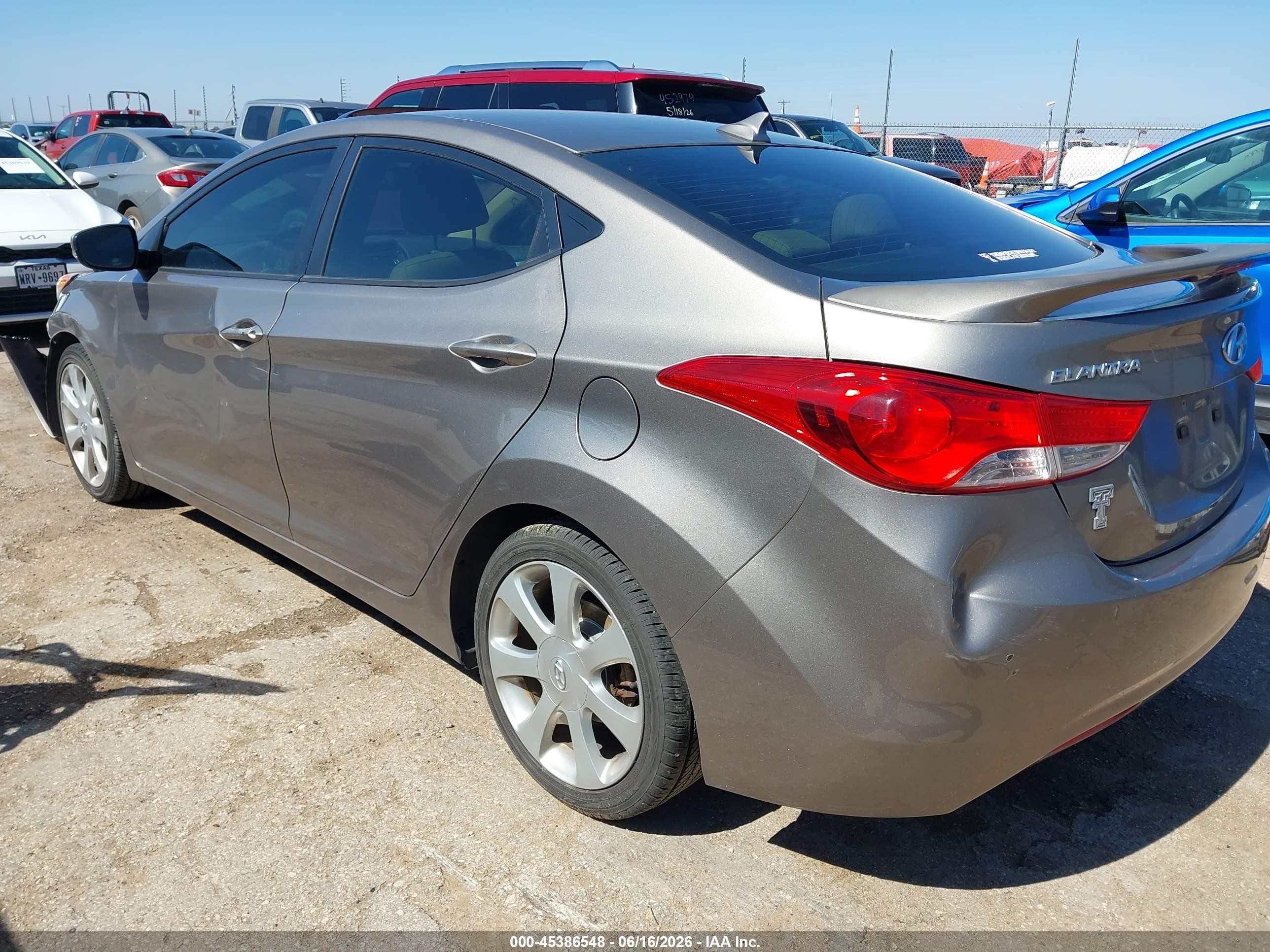 2013 Hyundai Elantra Limited Серый vin: 5NPDH4AE0DH243747