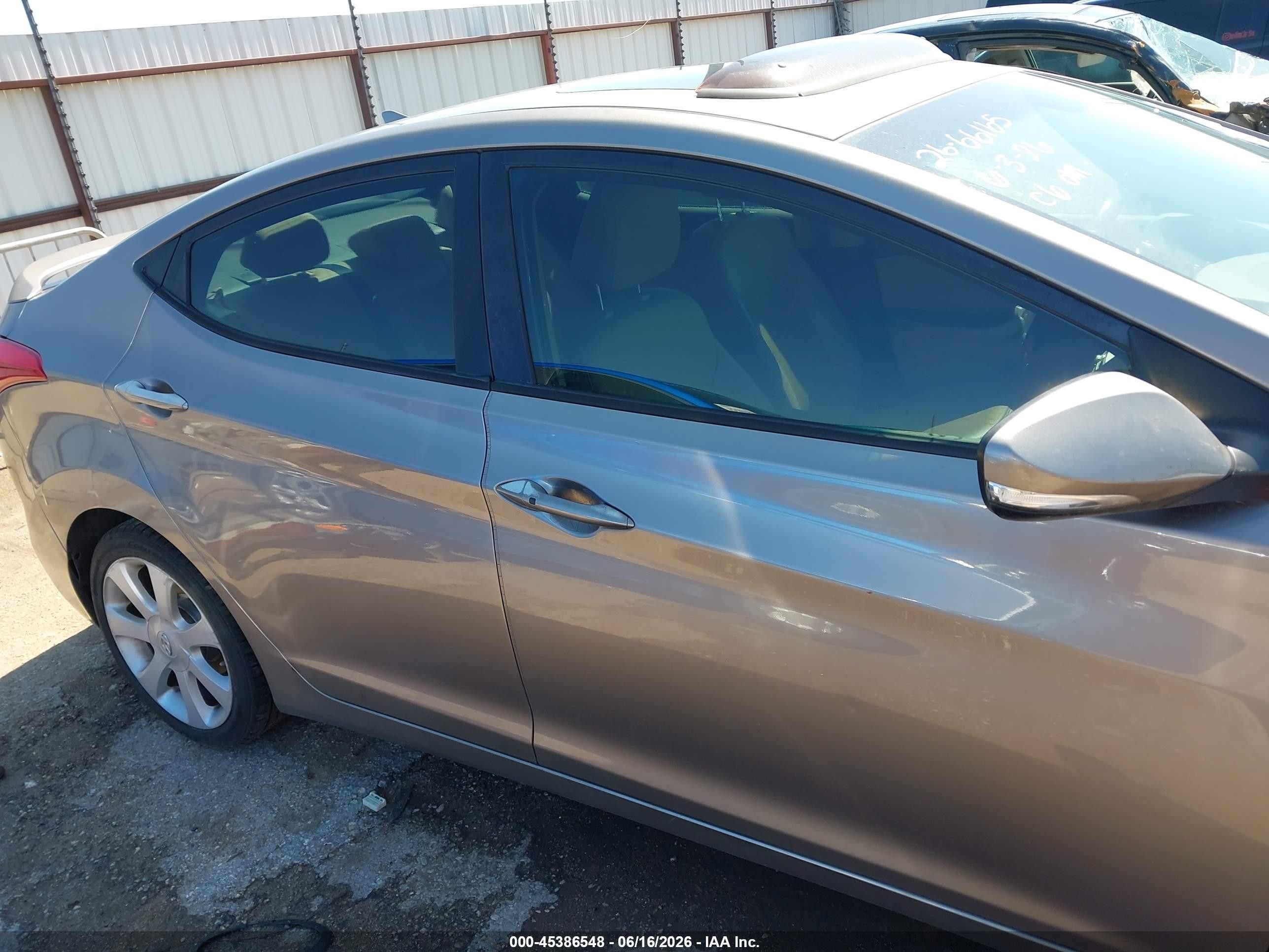 2013 Hyundai Elantra Limited Серый vin: 5NPDH4AE0DH243747