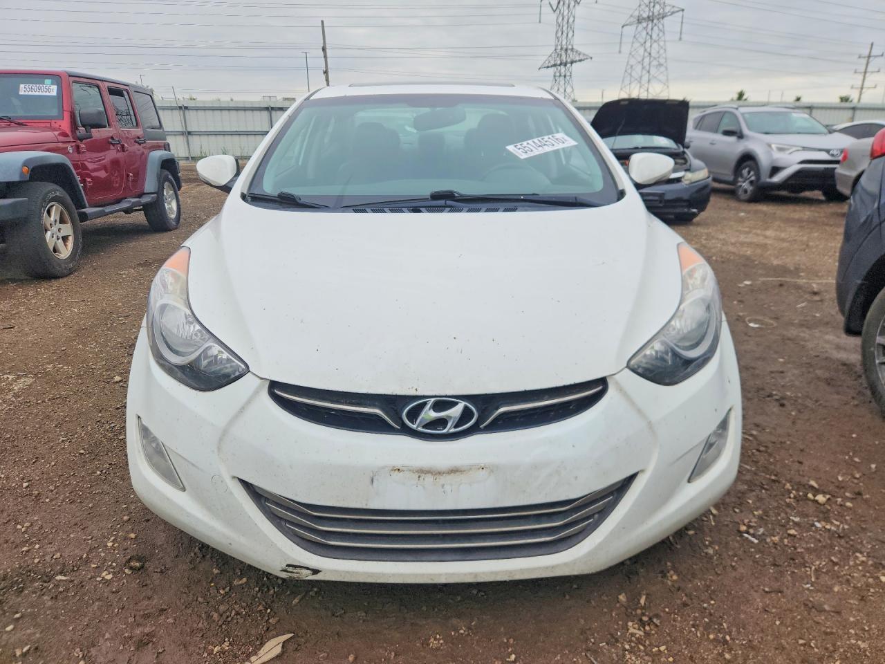 2013 Hyundai Elantra Limited White vin: 5NPDH4AE0DH244686
