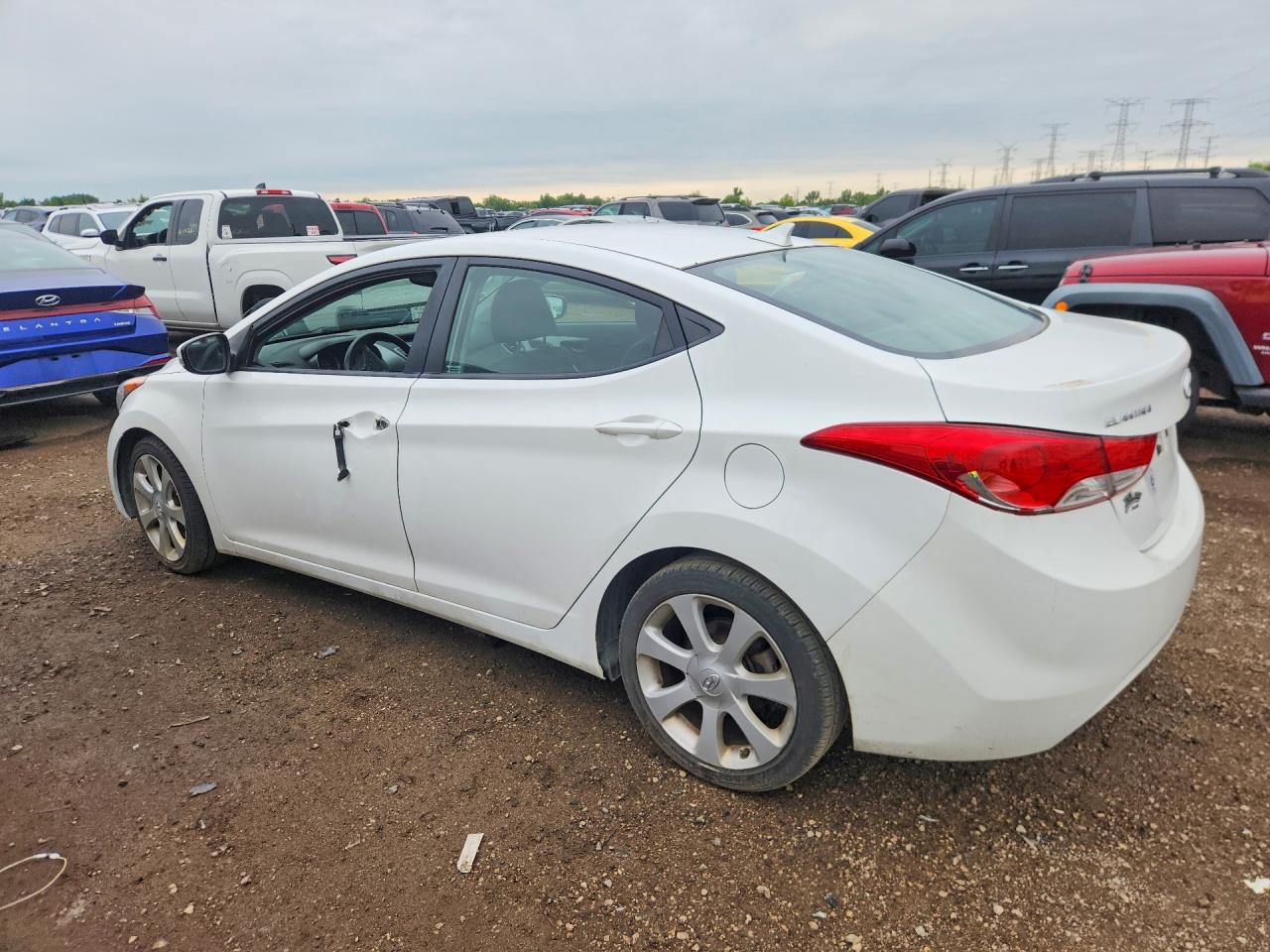 2013 Hyundai Elantra Limited White vin: 5NPDH4AE0DH244686