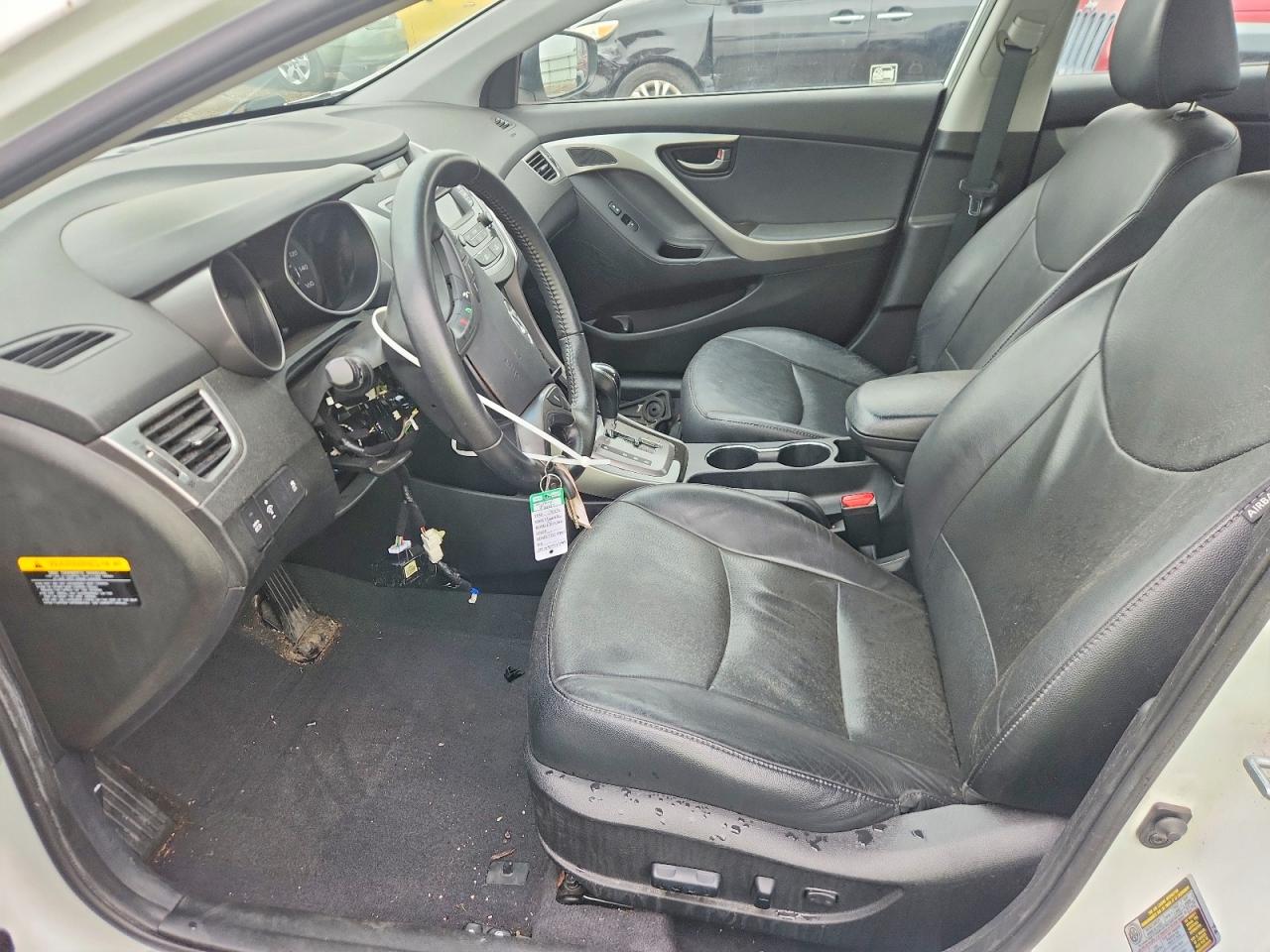 2013 Hyundai Elantra Limited White vin: 5NPDH4AE0DH244686