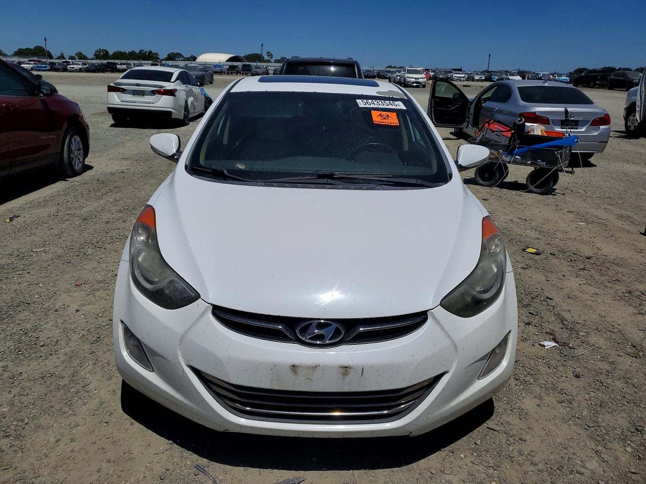 2013 Hyundai Elantra Limited White vin: 5NPDH4AE0DH251458