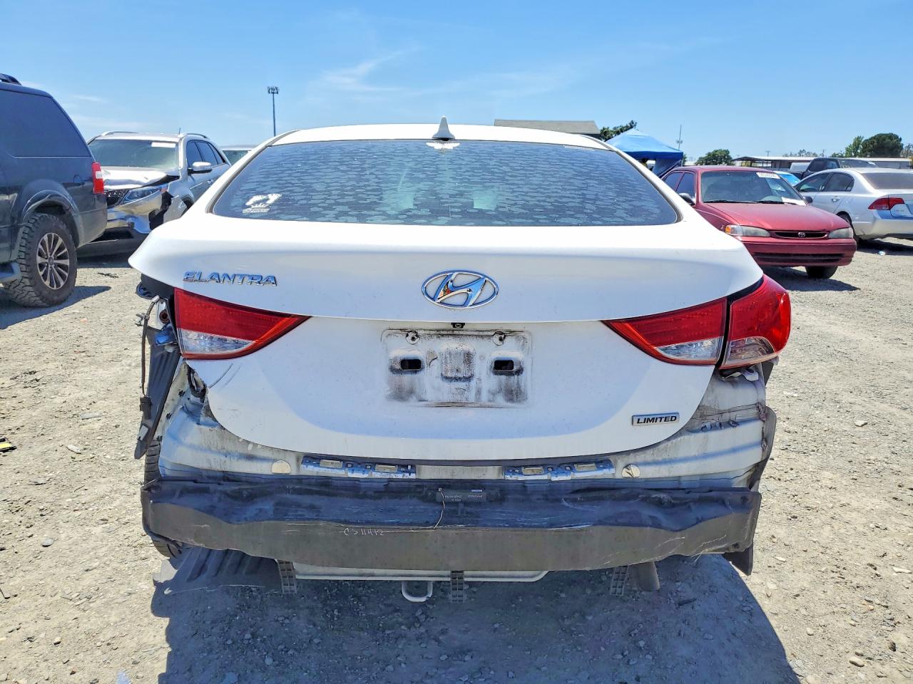 2013 Hyundai Elantra Limited White vin: 5NPDH4AE0DH251458