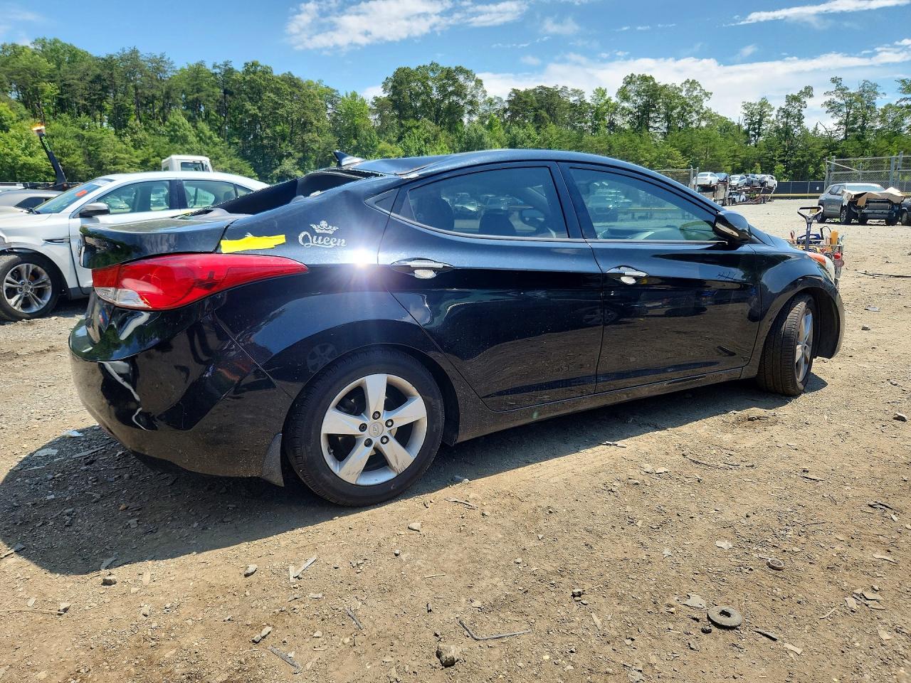 2013 Hyundai Elantra Limited Black vin: 5NPDH4AE0DH254022