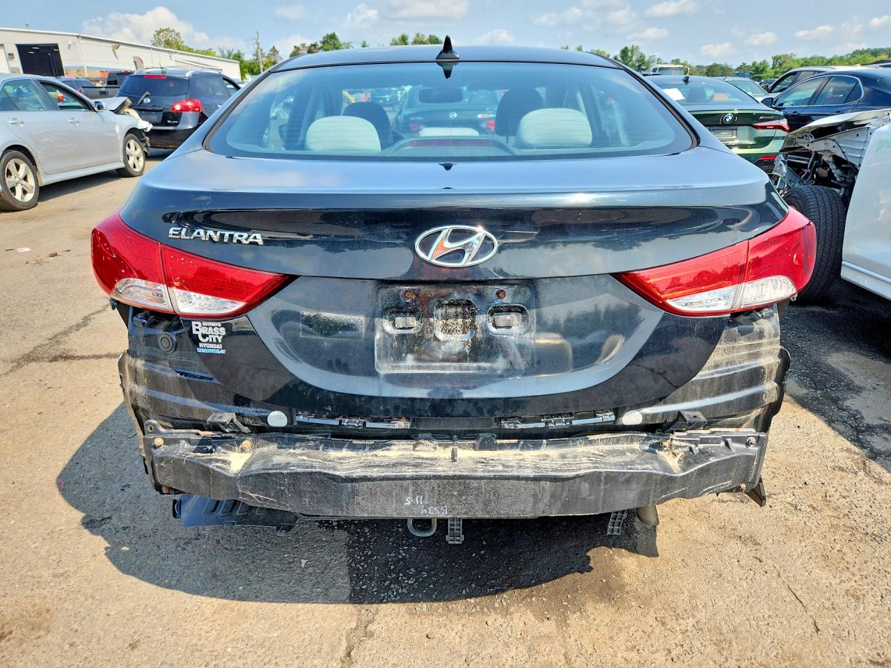 2013 Hyundai Elantra Gls Черный vin: 5NPDH4AE0DH254246