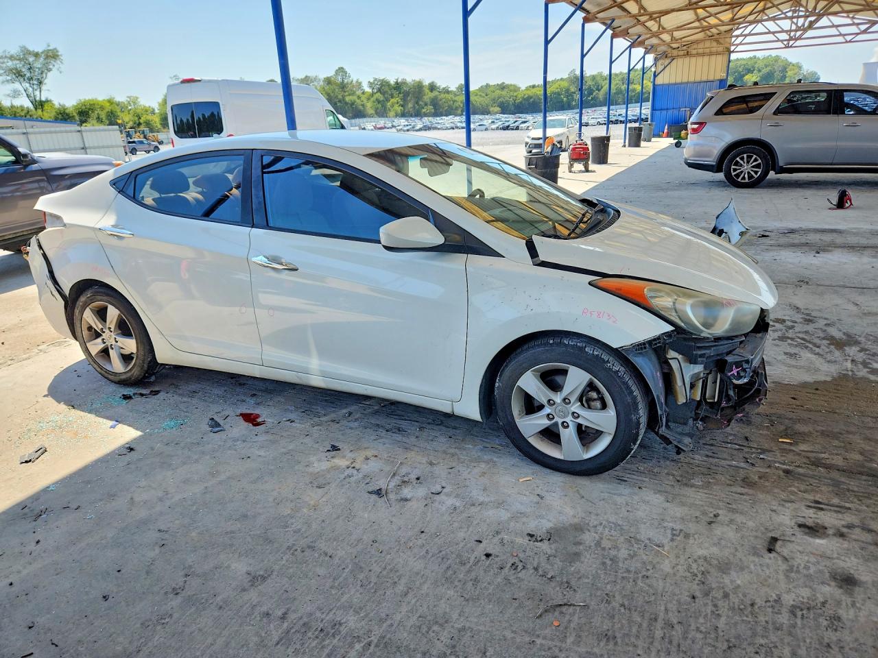 2013 Hyundai Elantra Gls White vin: 5NPDH4AE0DH264727