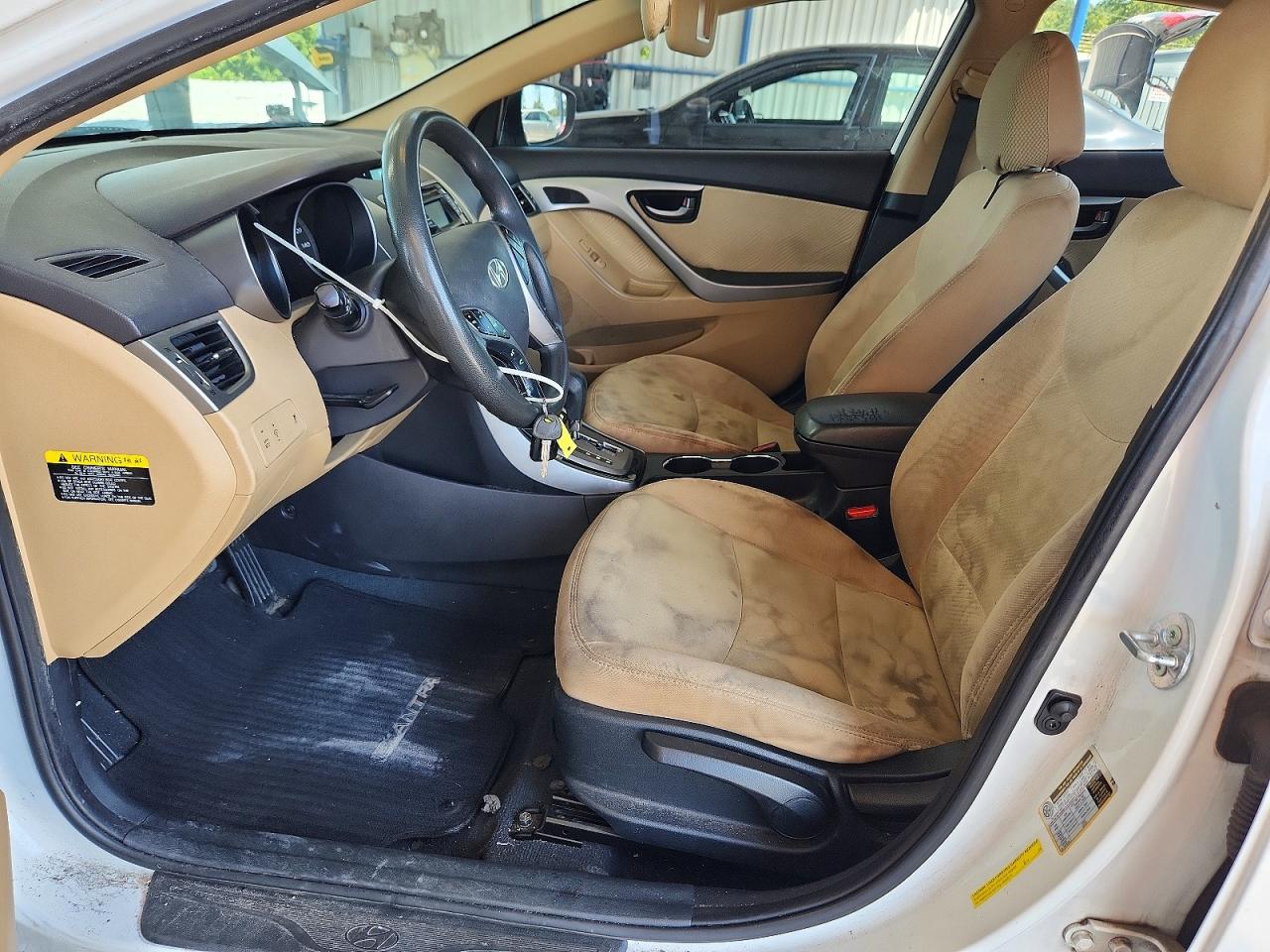 2013 Hyundai Elantra Gls White vin: 5NPDH4AE0DH264727