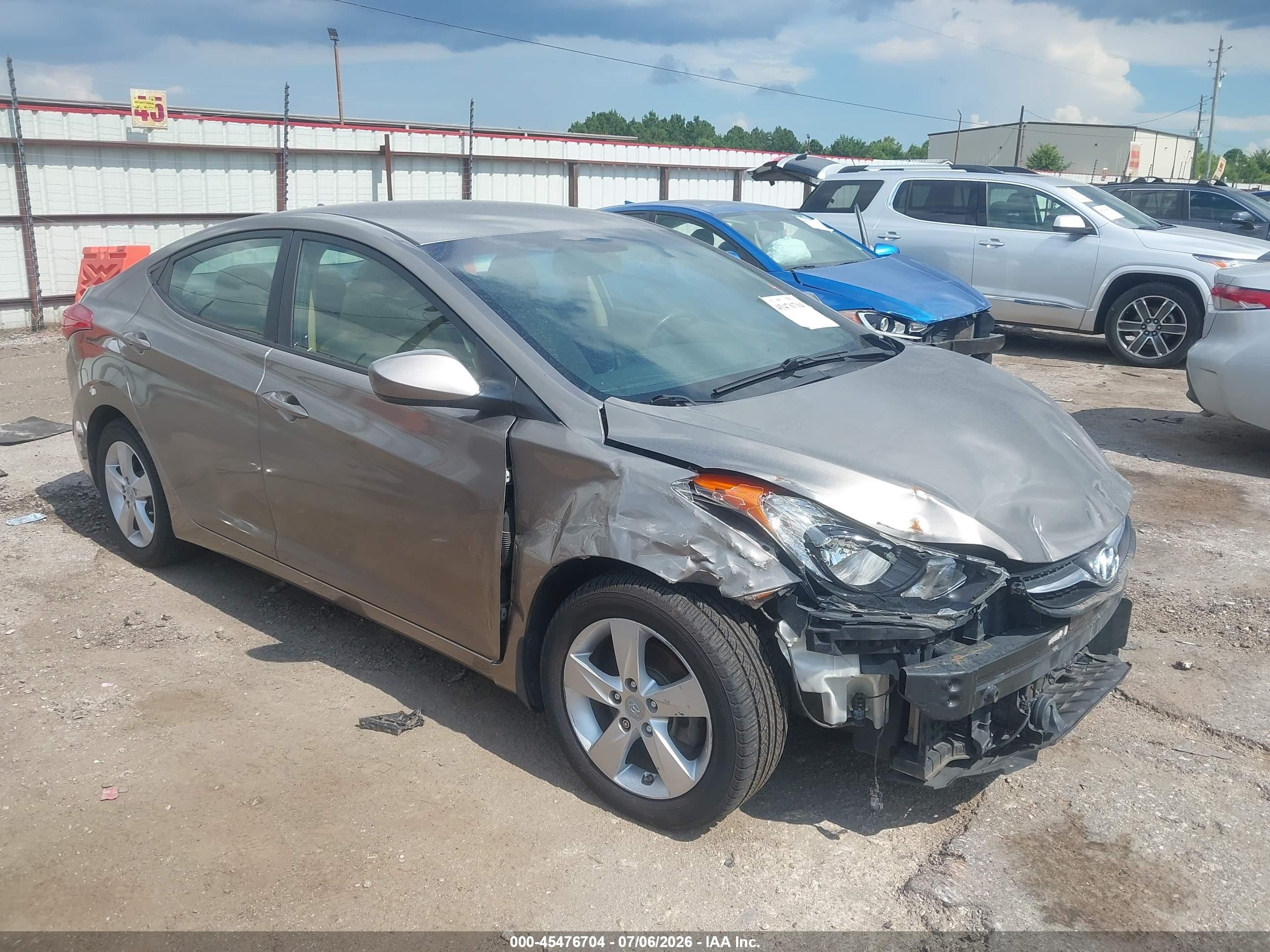 2013 Hyundai Elantra Gls Beige vin: 5NPDH4AE0DH267613