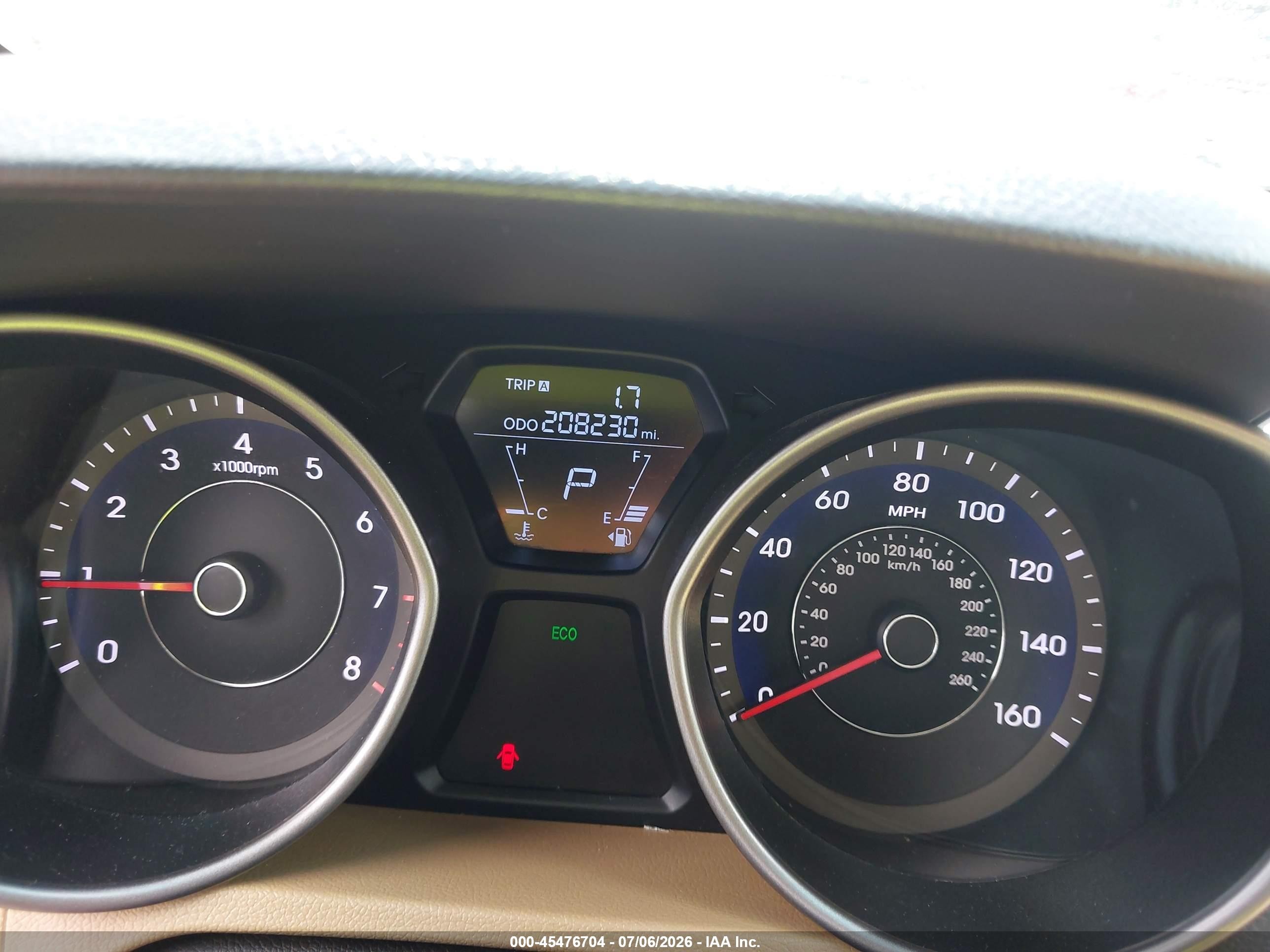 2013 Hyundai Elantra Gls Beige vin: 5NPDH4AE0DH267613