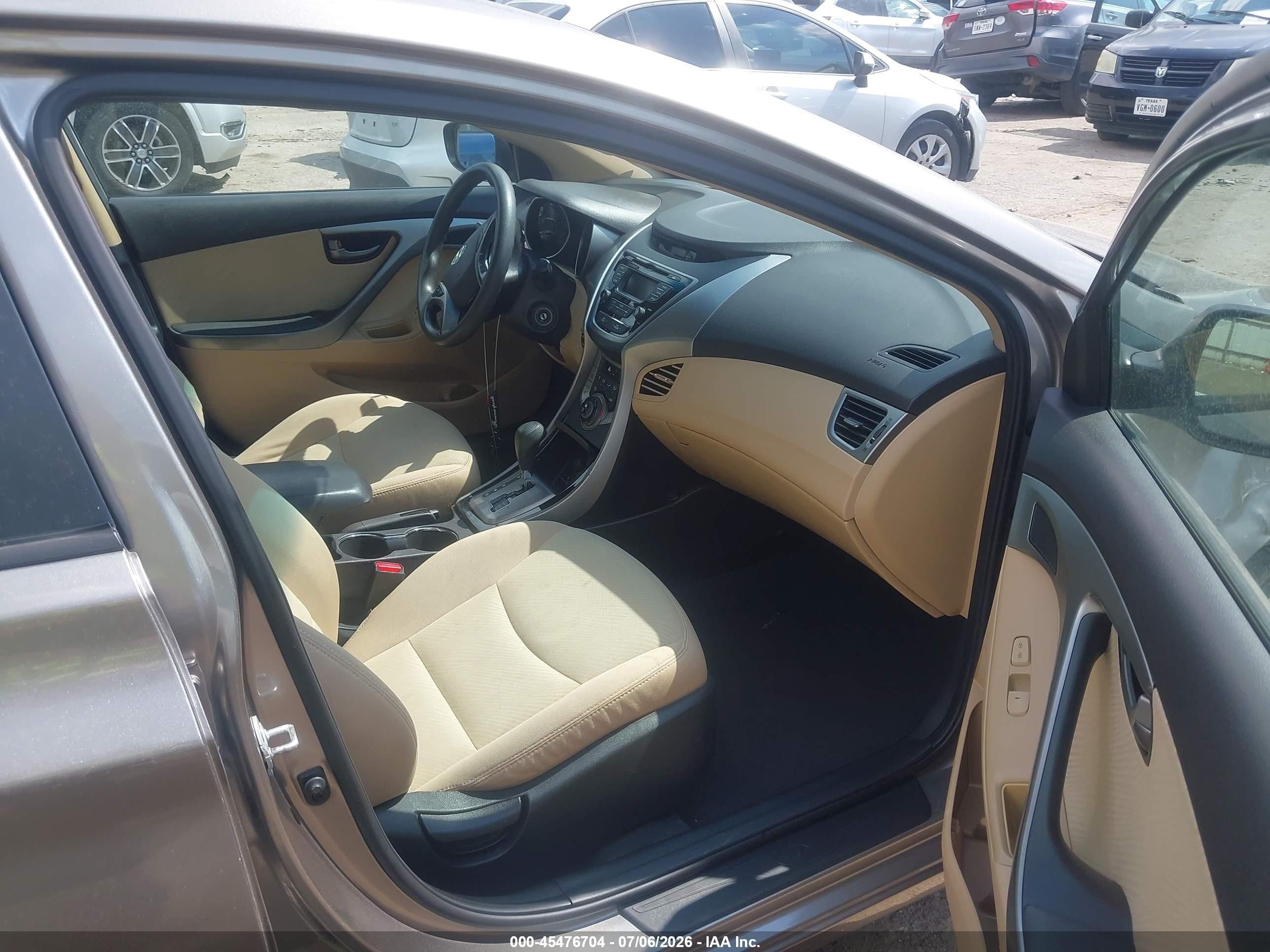 2013 Hyundai Elantra Gls Beige vin: 5NPDH4AE0DH267613